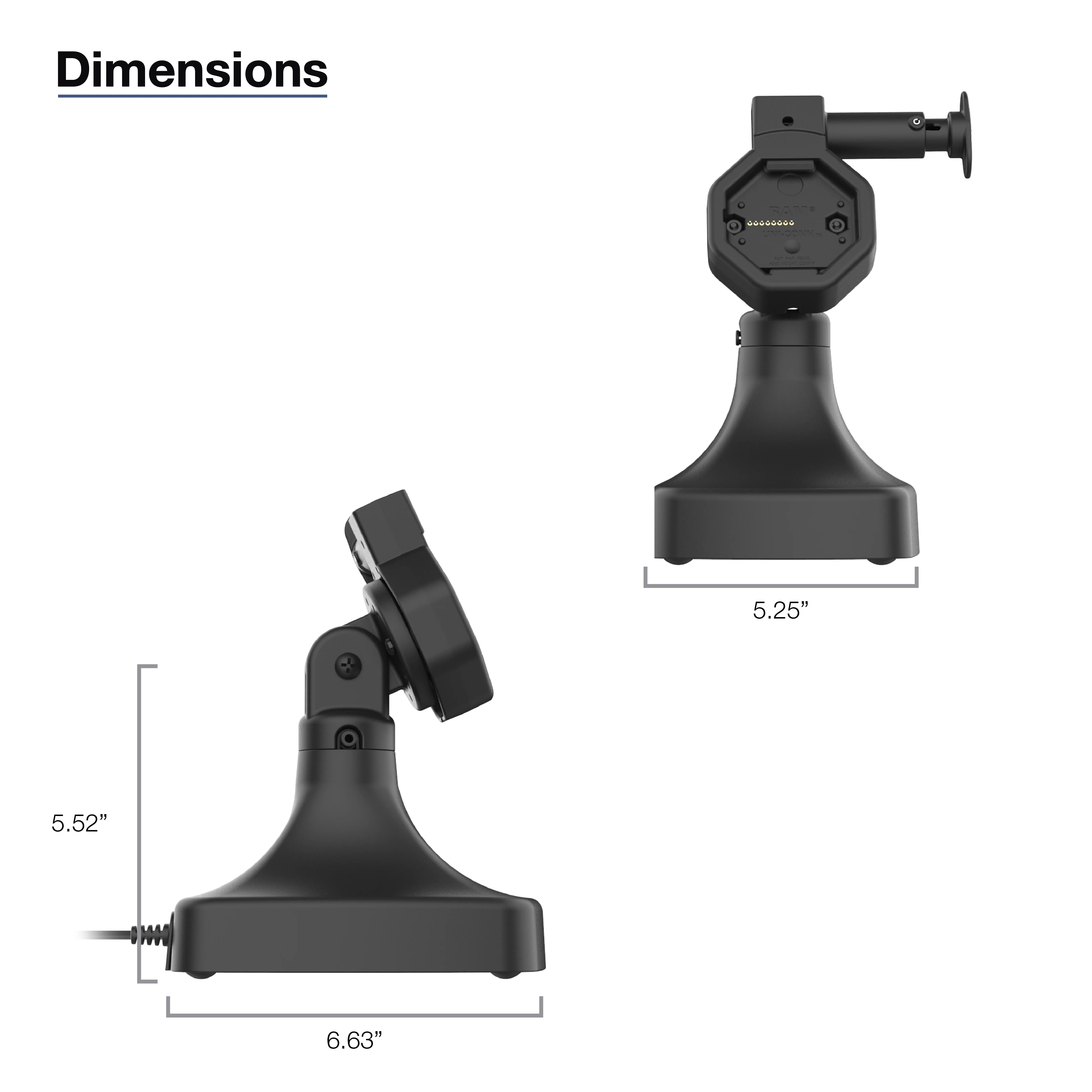 GDS® Uni-Conn™ Powered Tilt & Swivel Dock with USB-C - Image 7