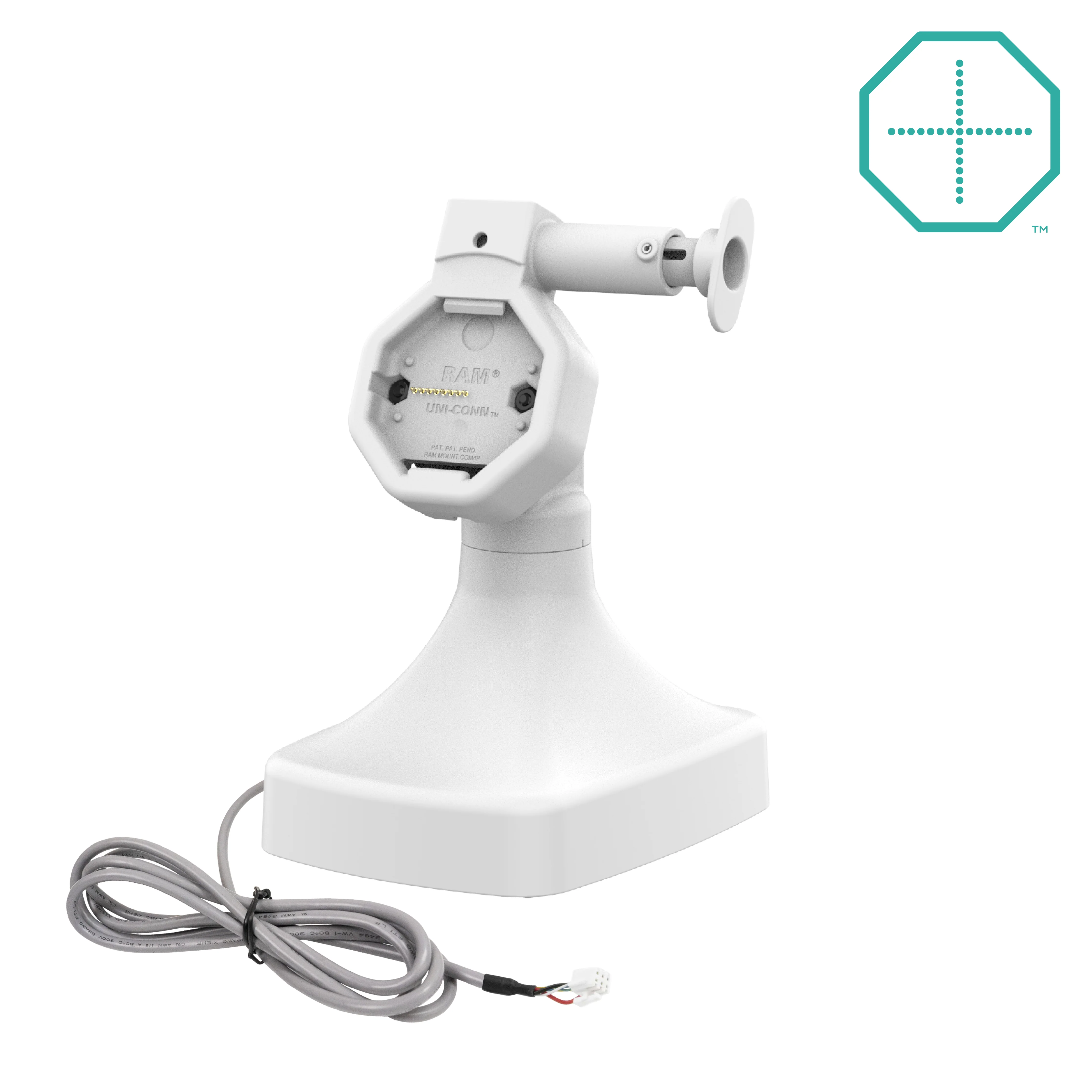 GDS® Uni-Conn⢠Powered Tilt & Swivel Dock with PoE - Gray