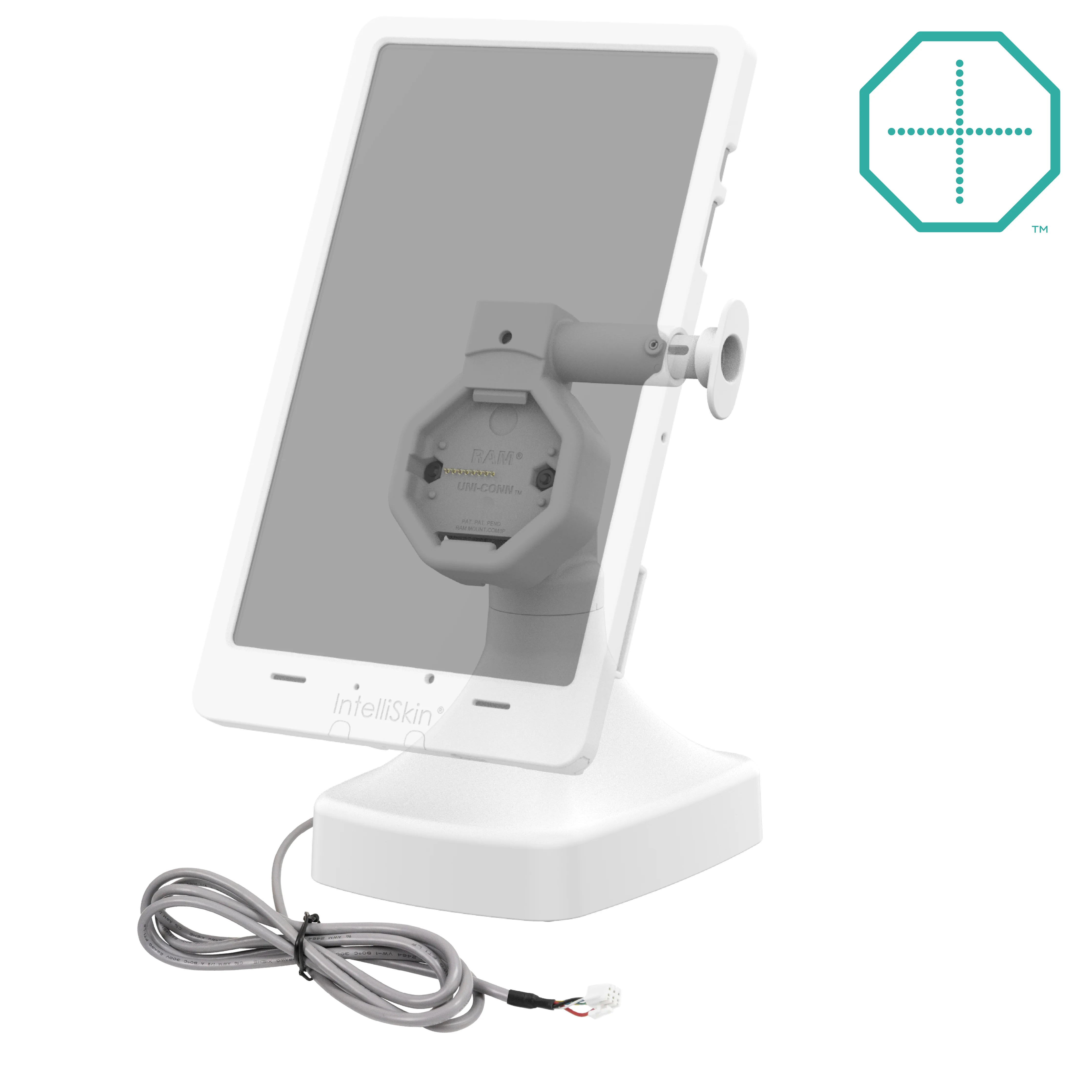 GDS® Uni-Conn⢠Powered Tilt & Swivel Dock with PoE - Gray - Image 2
