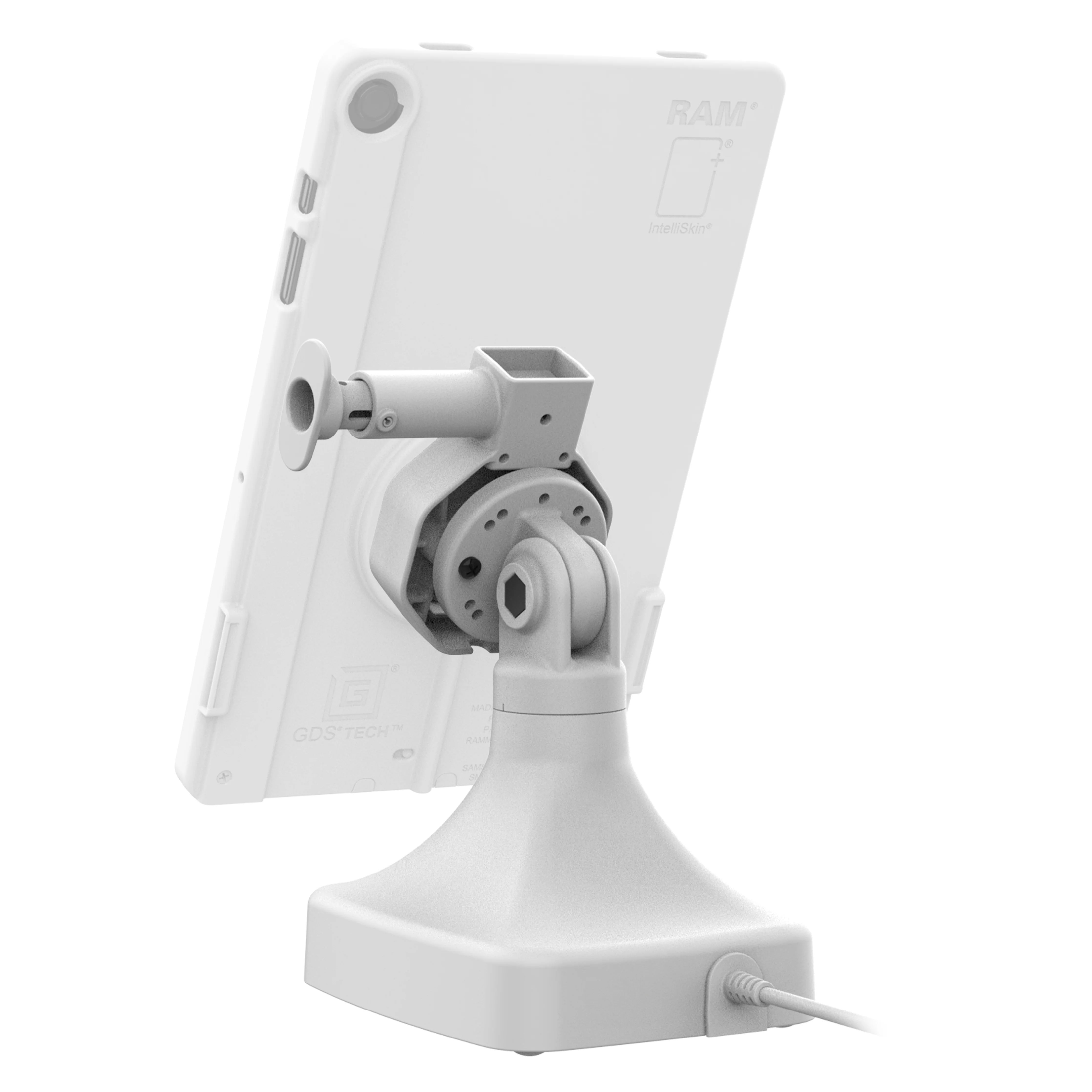 GDS® Uni-Conn⢠Powered Tilt & Swivel Dock with PoE - Gray - Image 4