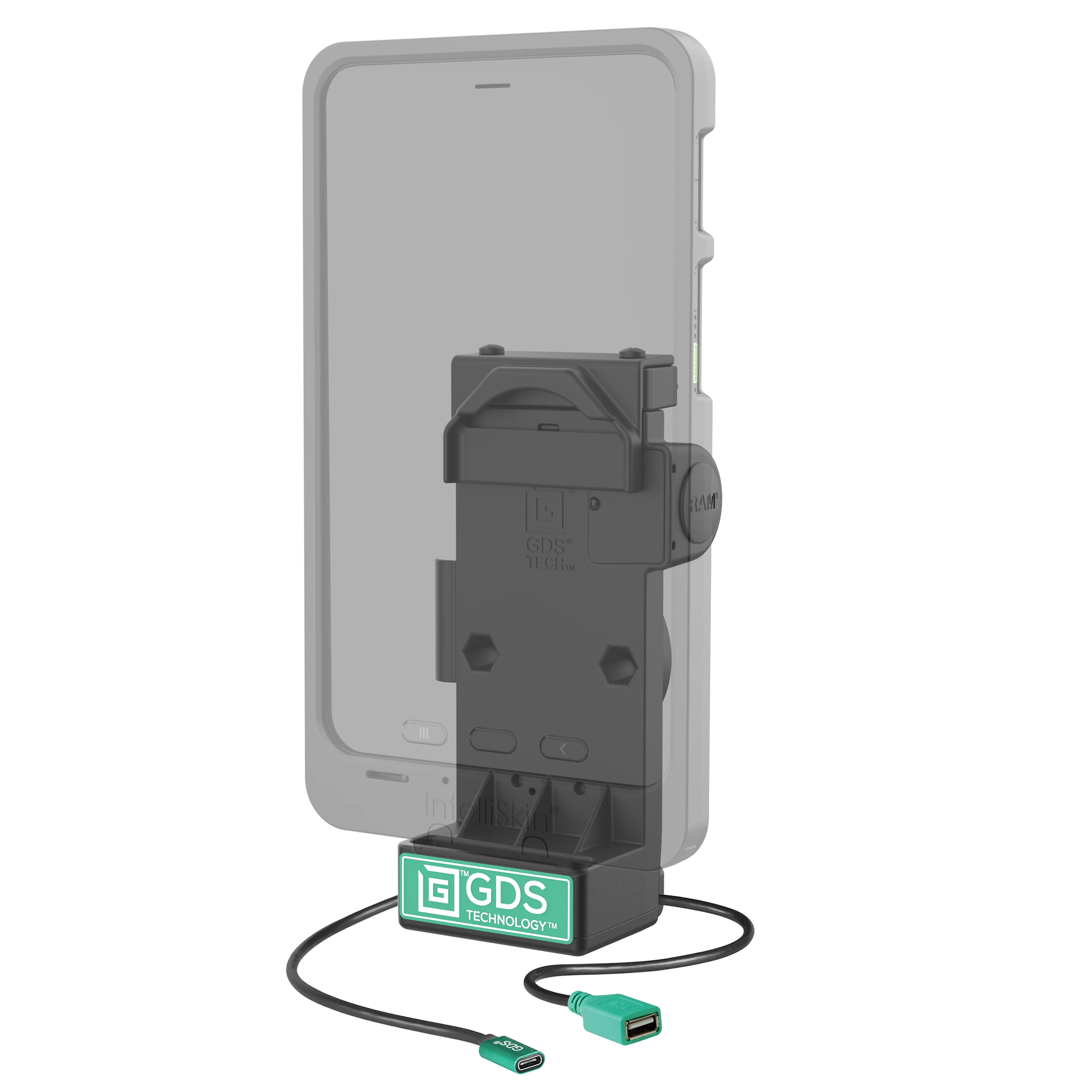 GDS® Uni-Conn™ Non-Locking Spring Loaded Power + Single USB-A Dock - Image 2