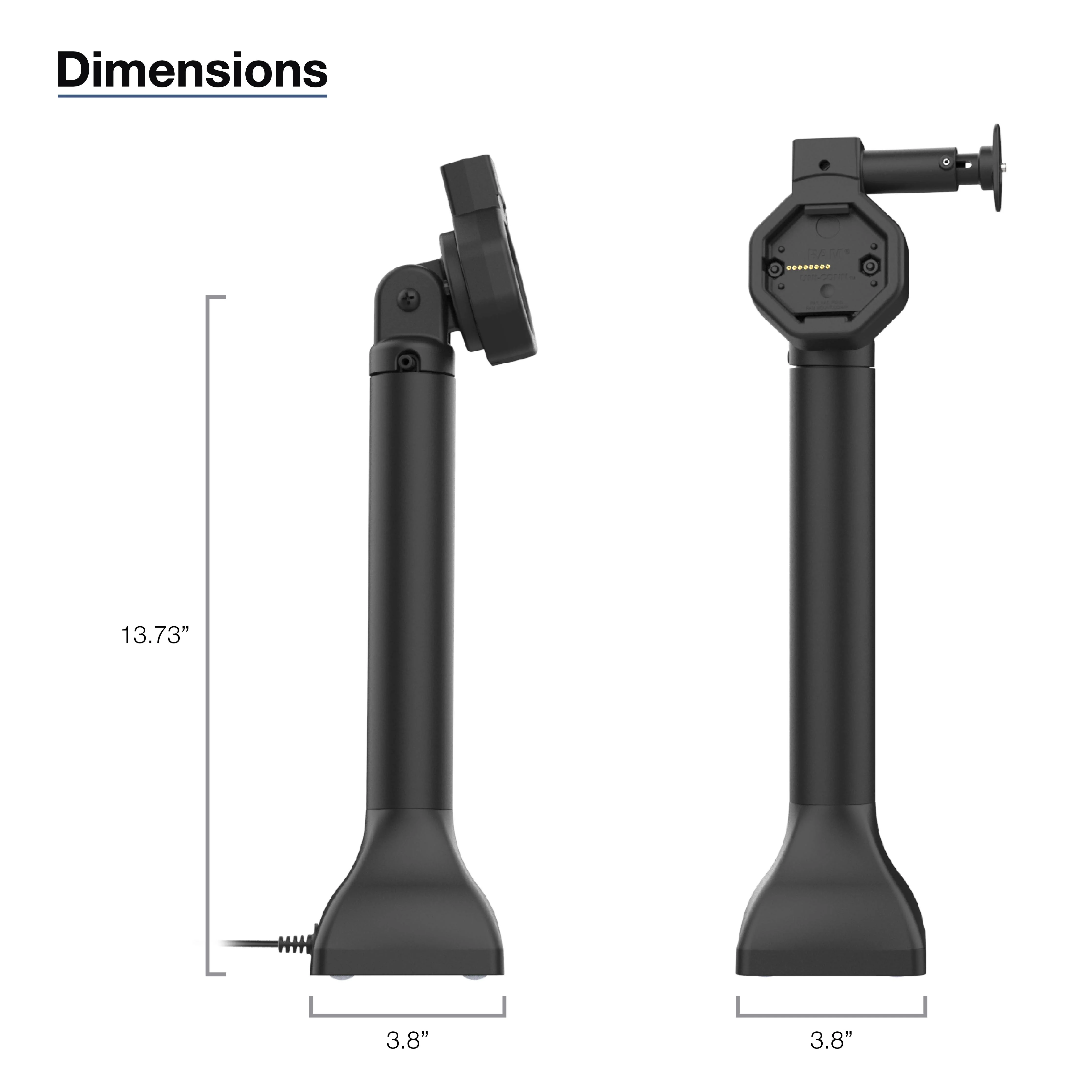GDS® Uni-Conn™ Powered 14" Locking Pedestal Dock with PoE - Image 4
