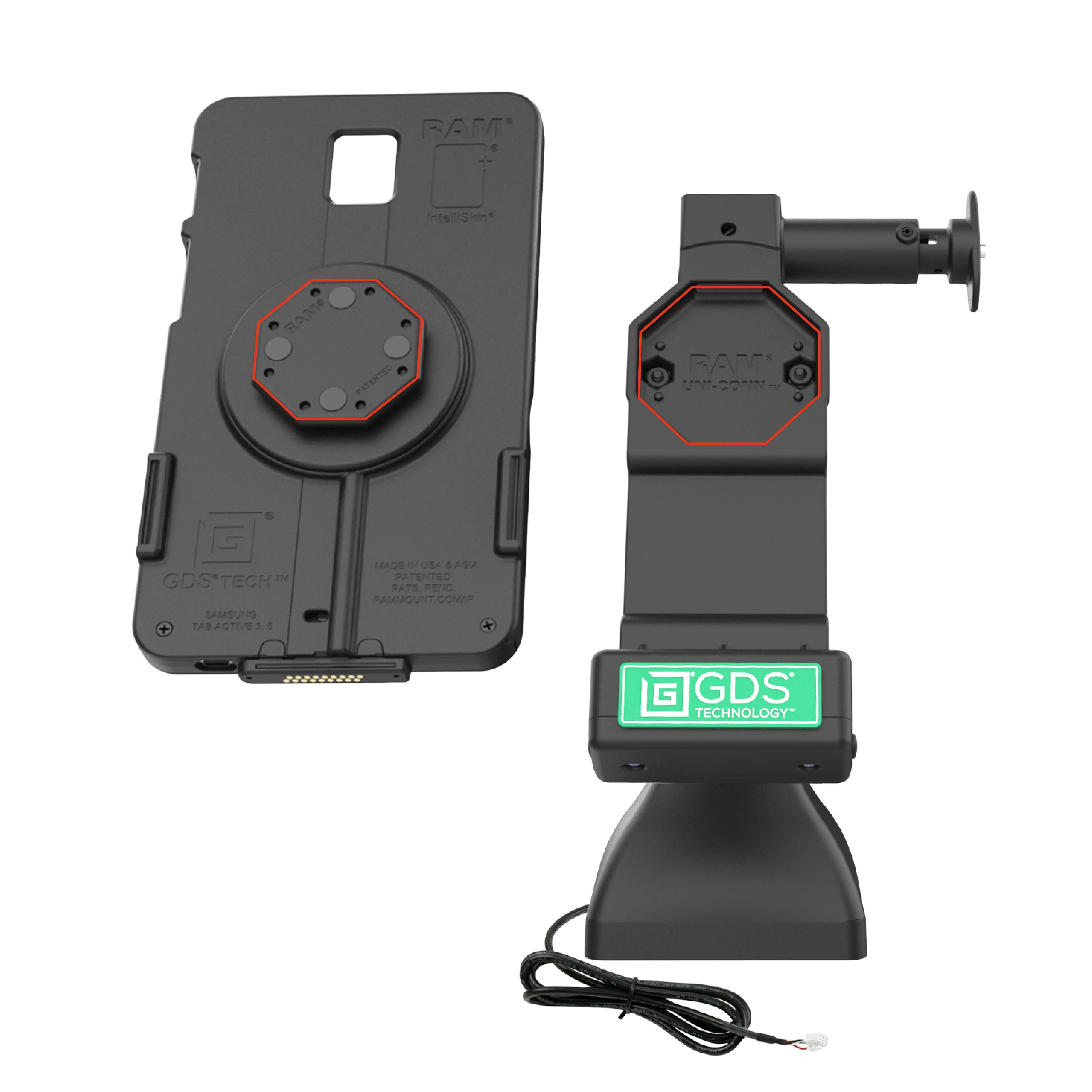 GDS® Uni-Conn™ 7" Locking Pedestal Dock with PoE - Image 4