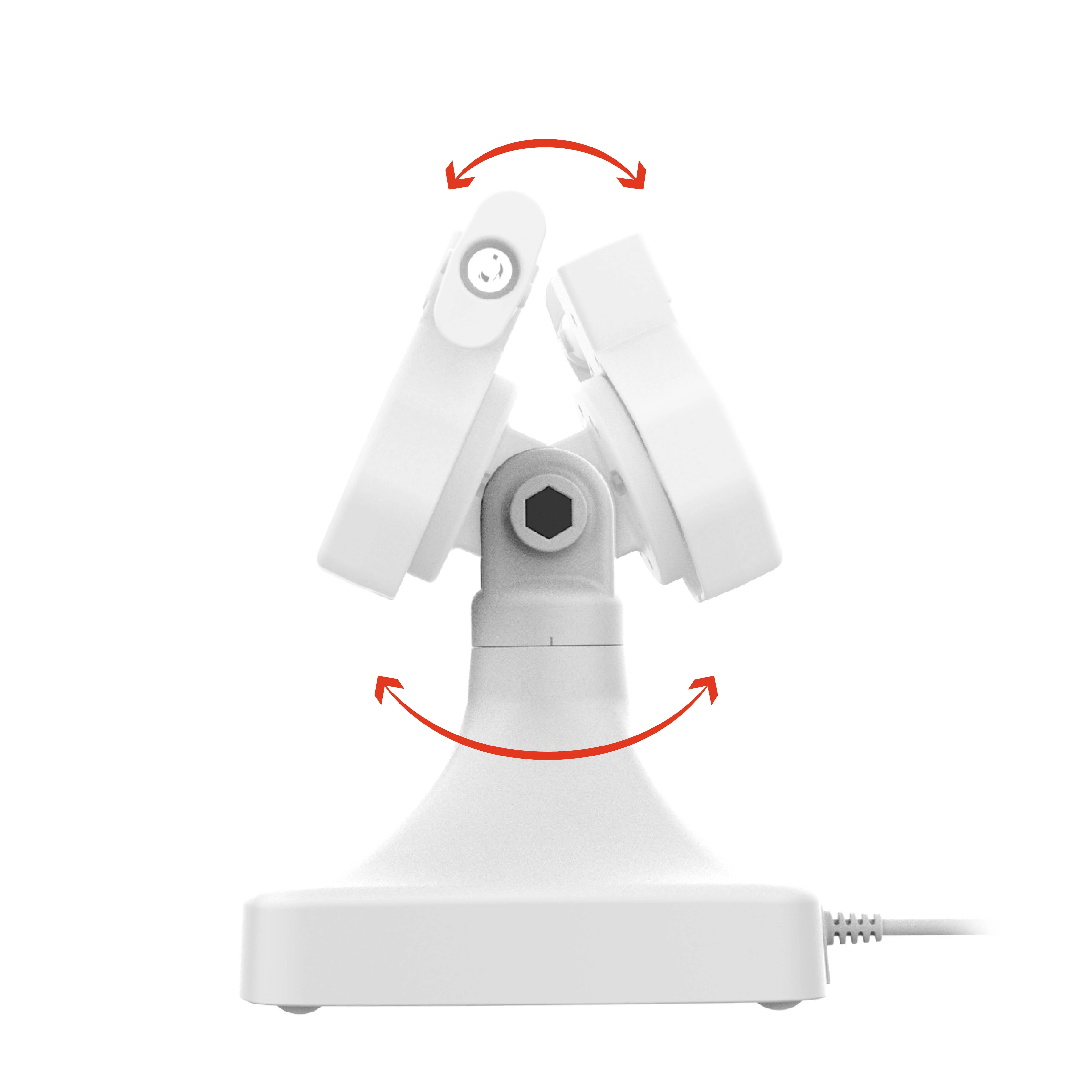 GDS® Uni-Conn™ Powered Locking Tilt & Swivel Dock with PoE - Gray - Image 3