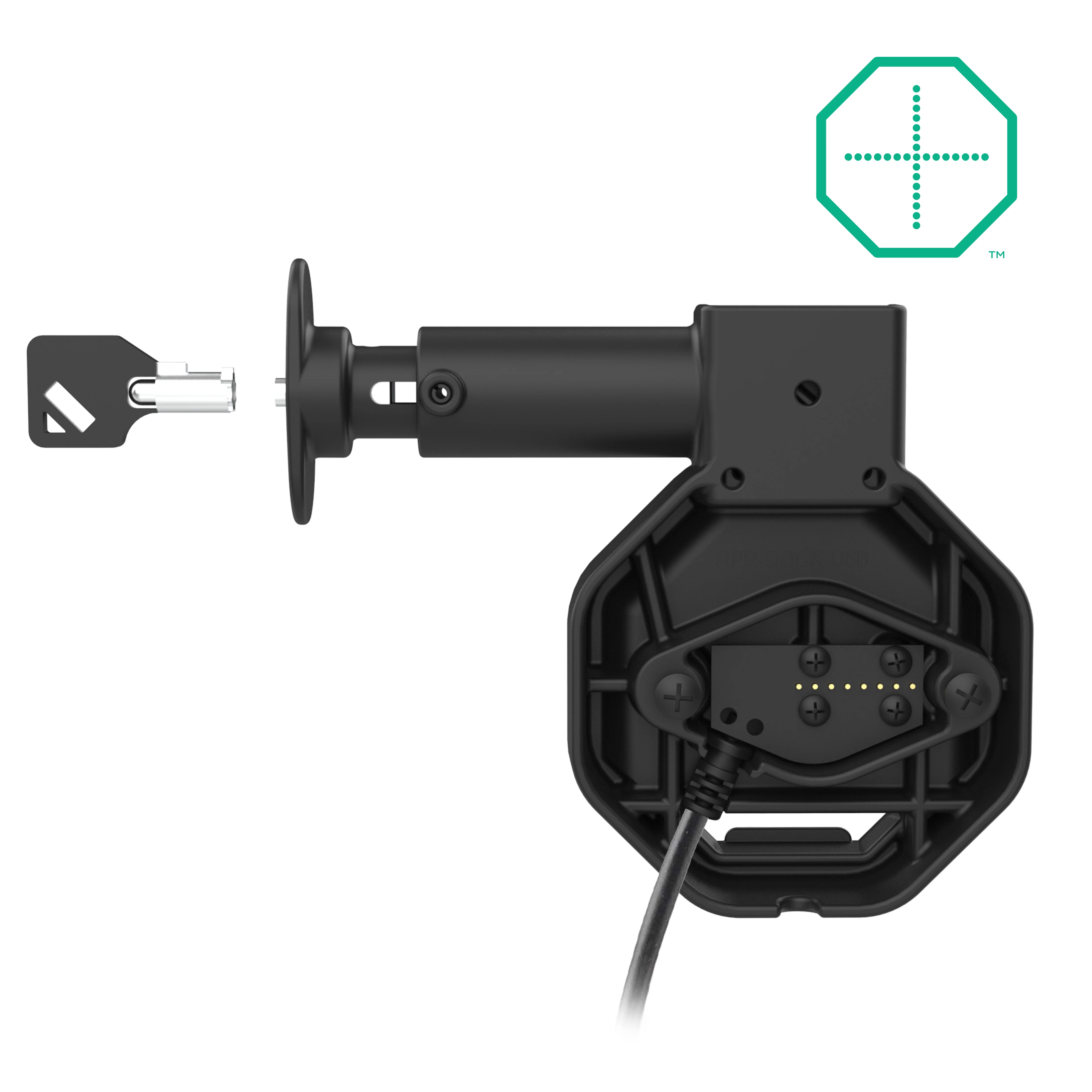 GDS® Uni-Conn™ Powered Locking USB-C Dock with Release Button - Image 2