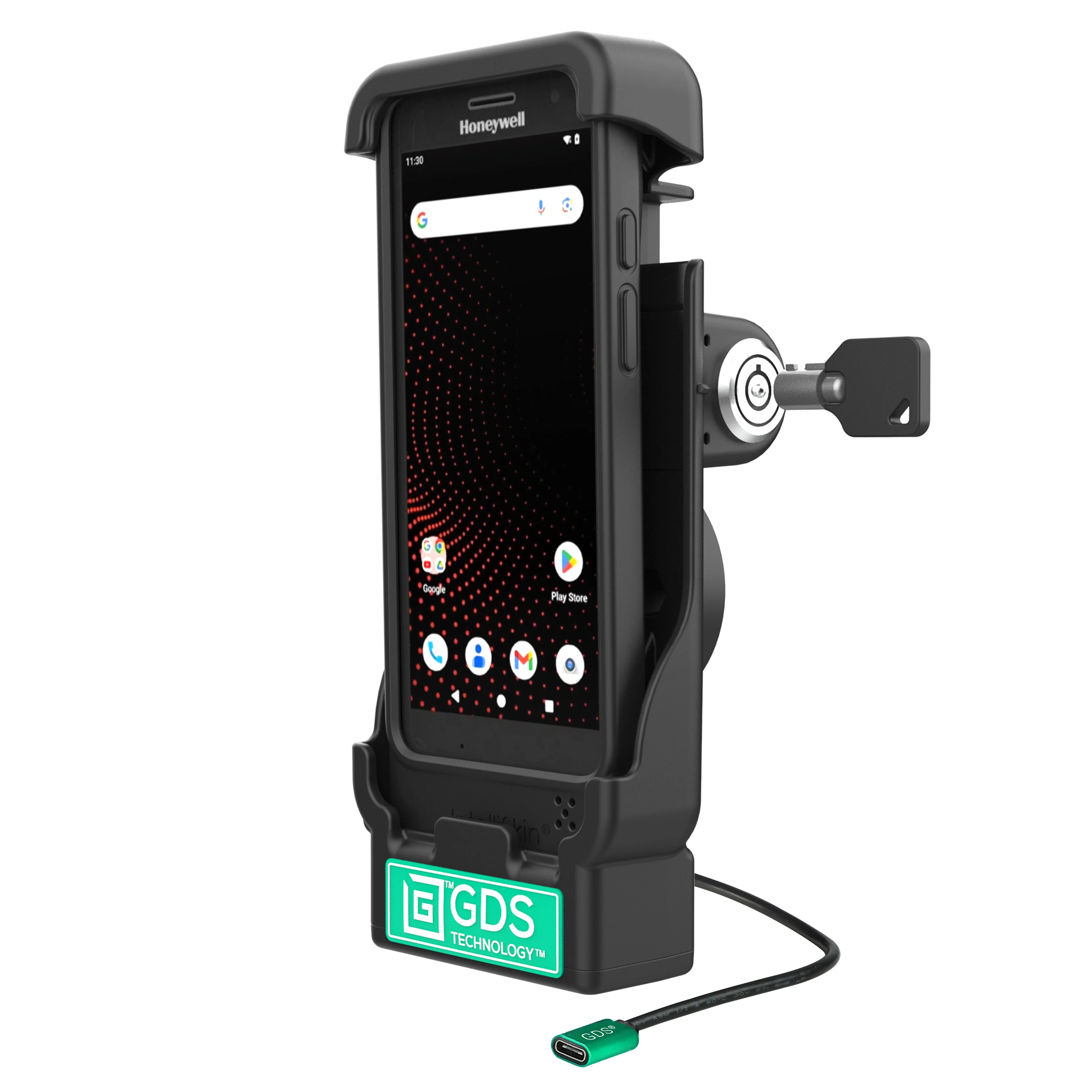 GDSĀ® Powered Locking Vehicle Dock for Honeywell CT37 with IntelliSkinĀ®