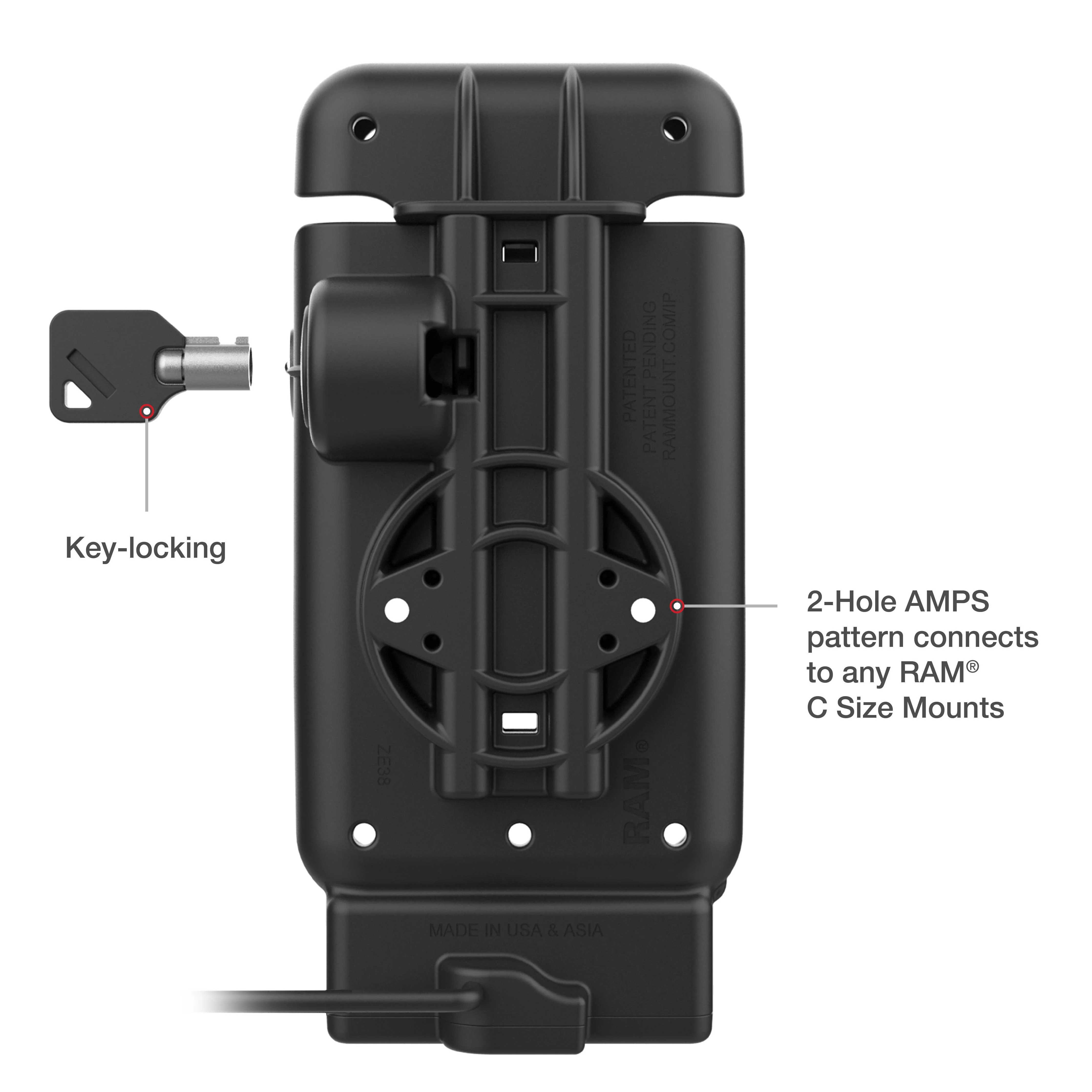 GDSĀ® Powered Locking Vehicle Dock for Honeywell CT37 with IntelliSkinĀ® - Image 4
