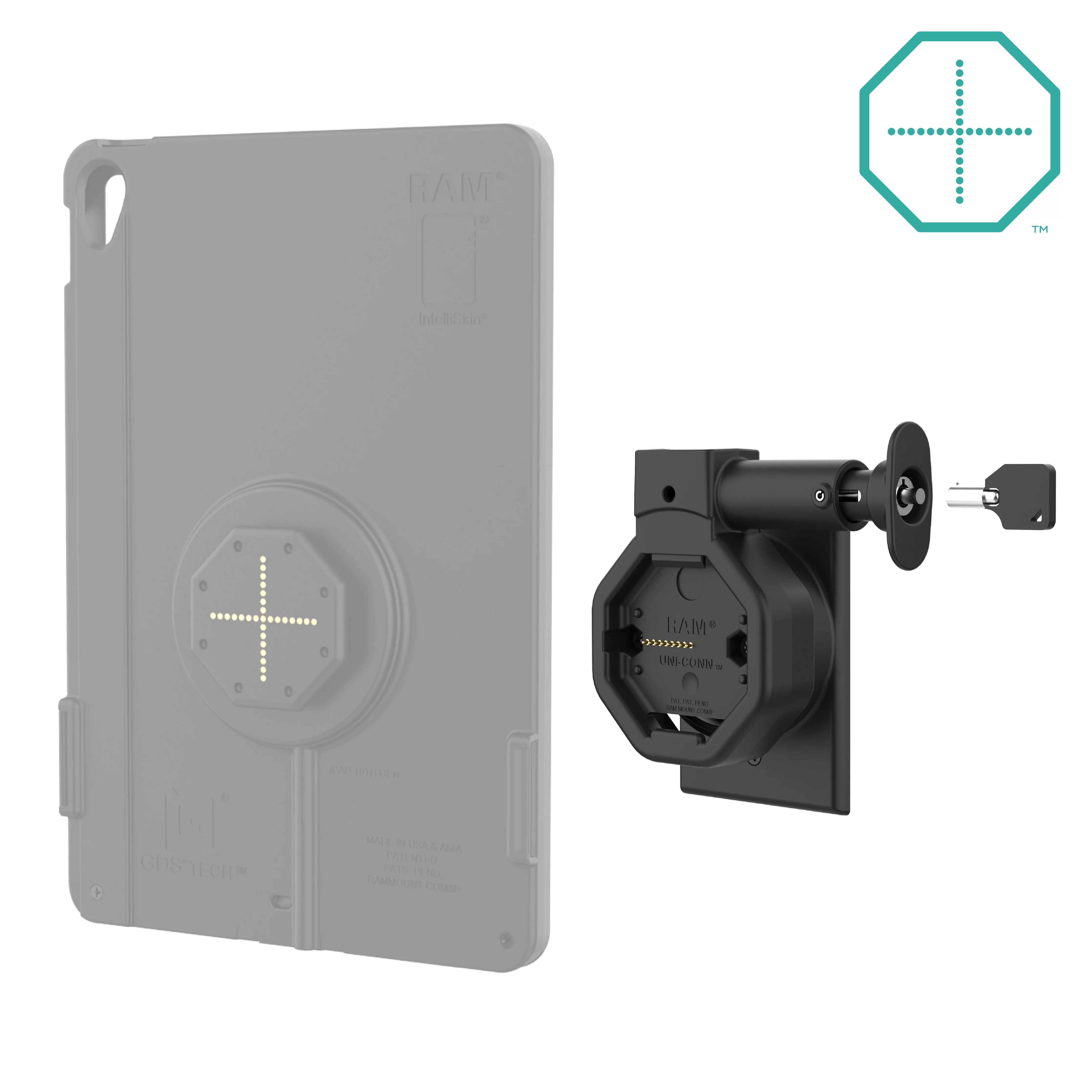 GDS® Uni-Conn⢠Powered Locking Wall Dock with PoE - Image 2