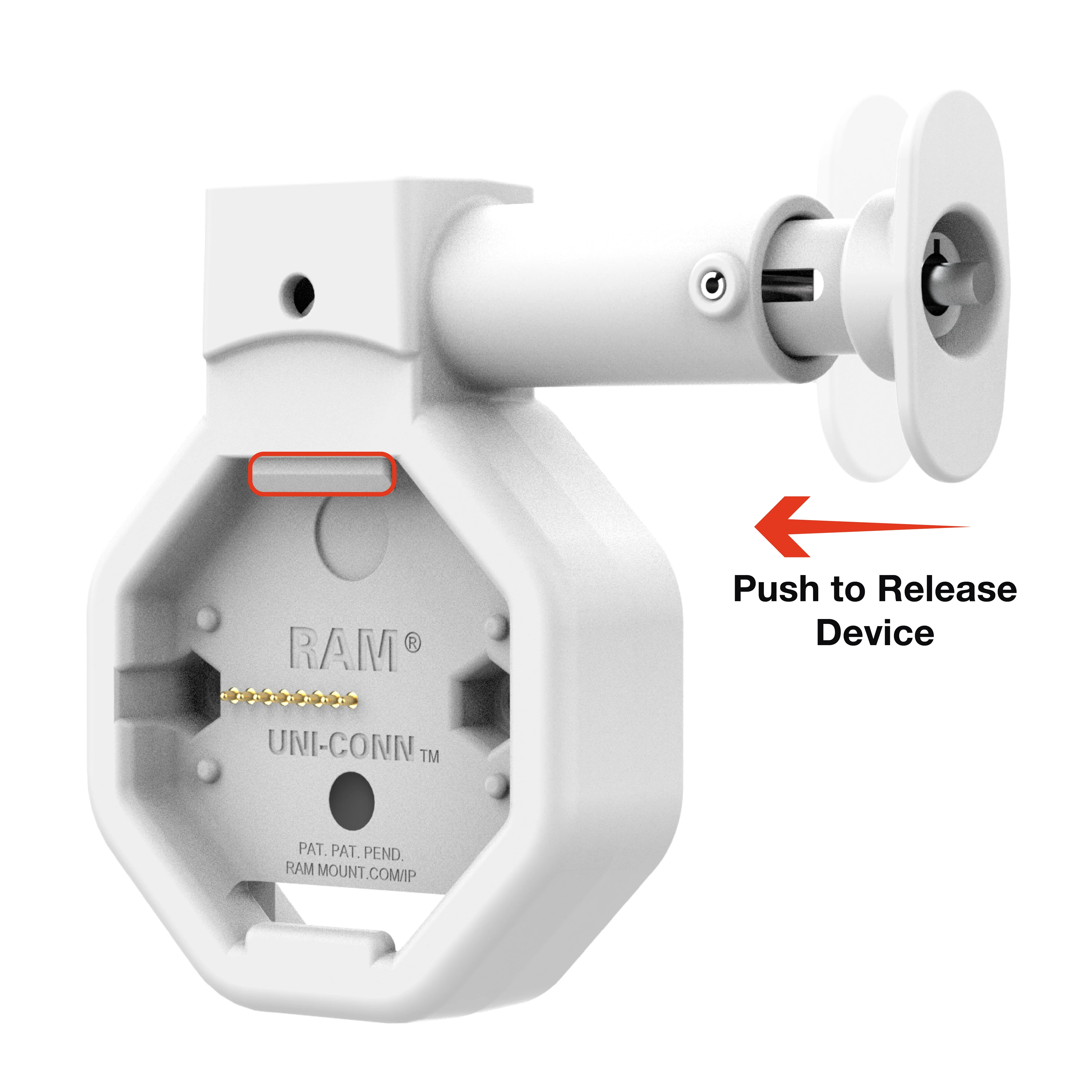 GDS® Uni-Conn™ Powered Locking Wall Dock with PoE - Gray - Image 3