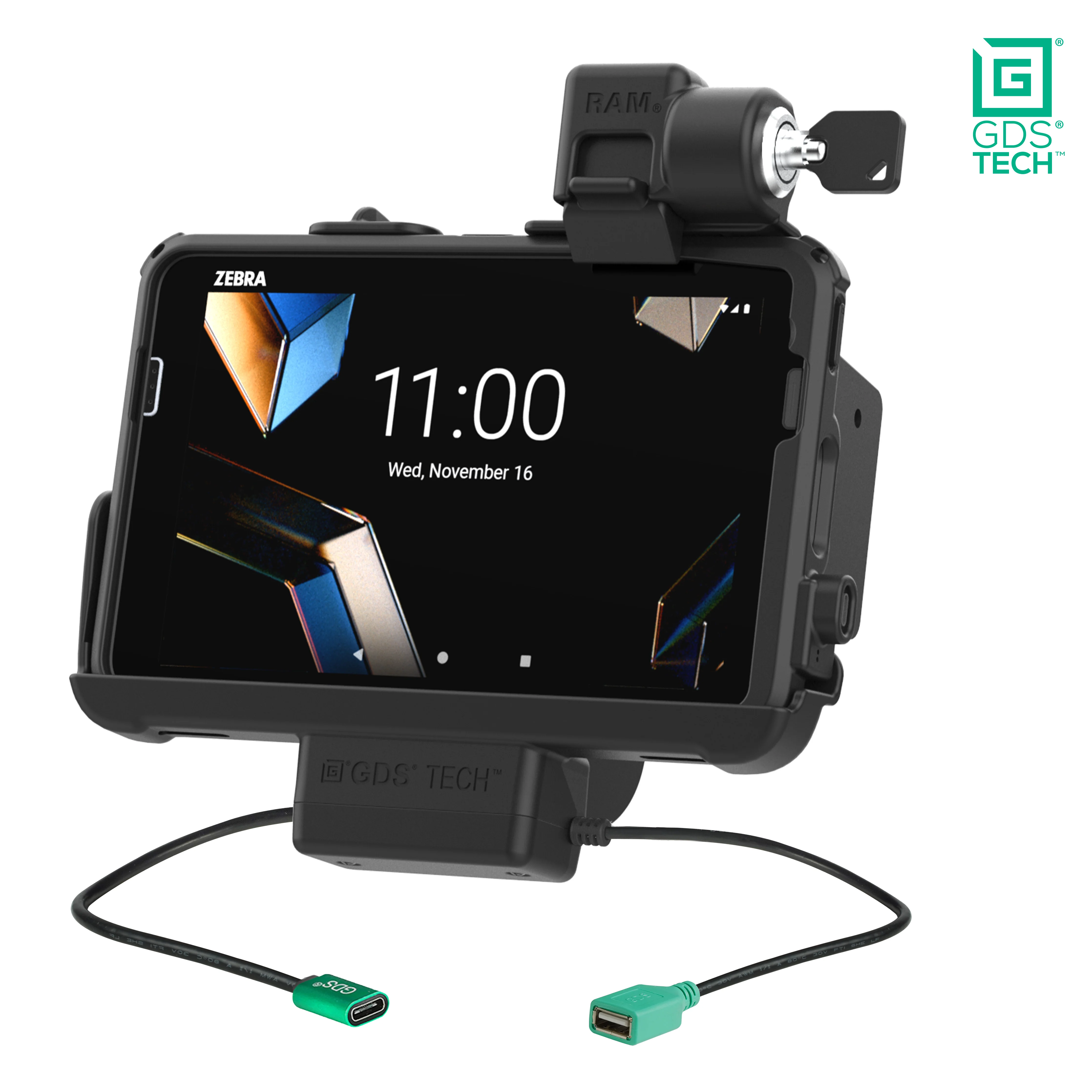 Locking GDS® Dock + Data for Zebra ET401 & ET4x 8" with IntelliSkin®