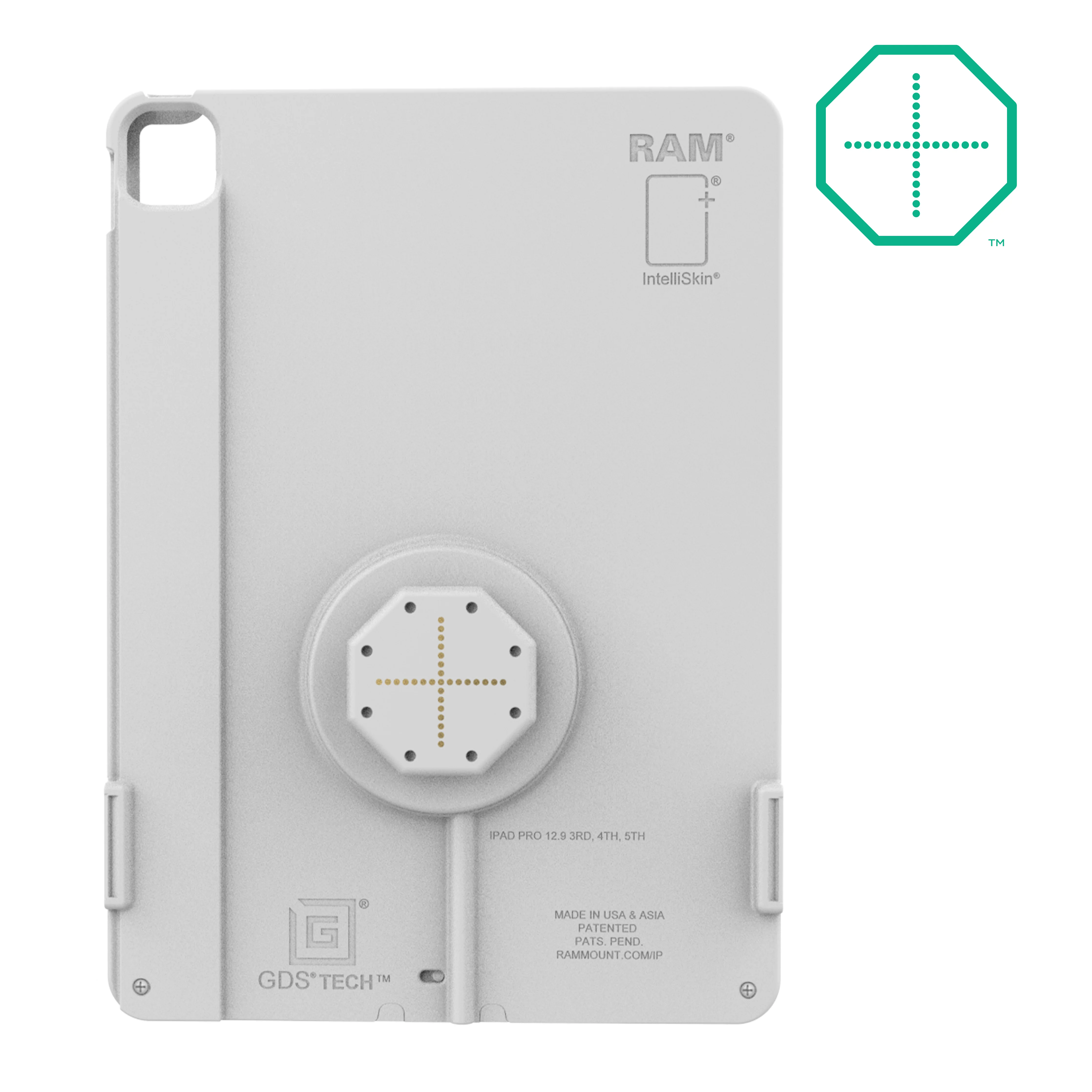 IntelliSkin® Thin-Case™ for iPad Pro 12.9 3-5 Gen (Rear Pogo Pads) Gray - Image 2
