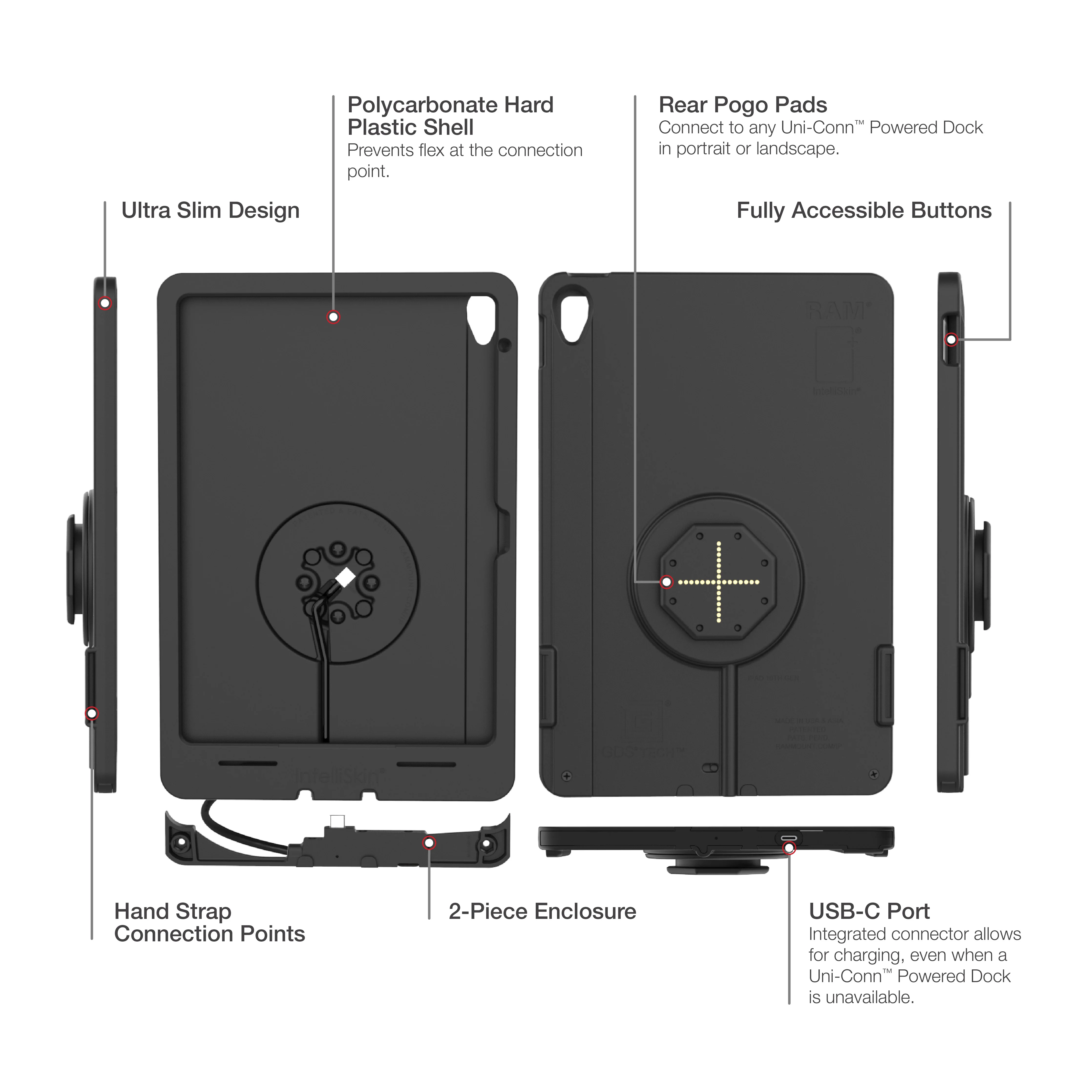 IntelliSkin® Thin-Case⢠for iPad 10th & 11th Gen (Rear Pogo Pads) - Image 5