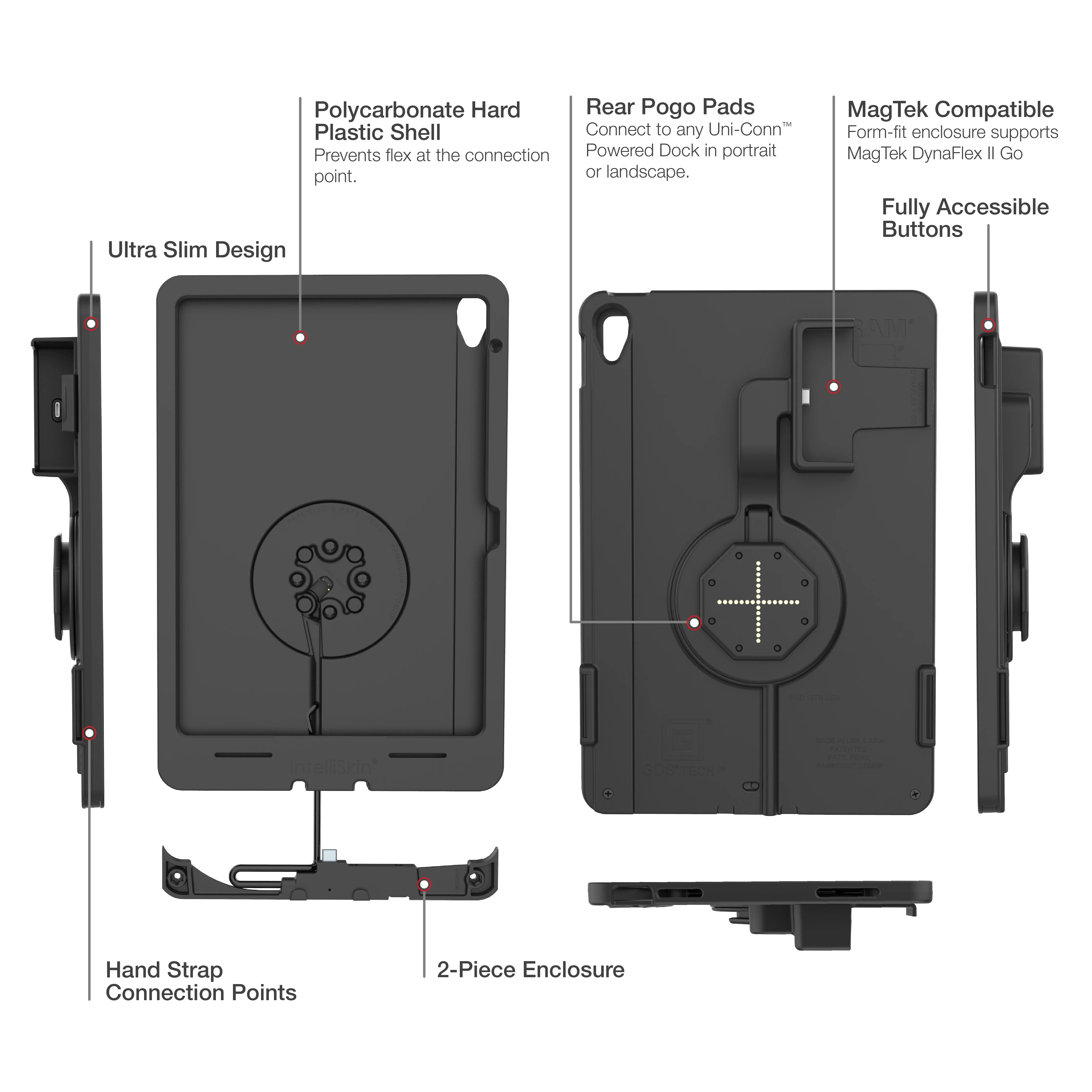 IntelliSkin® Thin-Case™ for iPad 10th/11th Gen & MagTek Module - Image 5