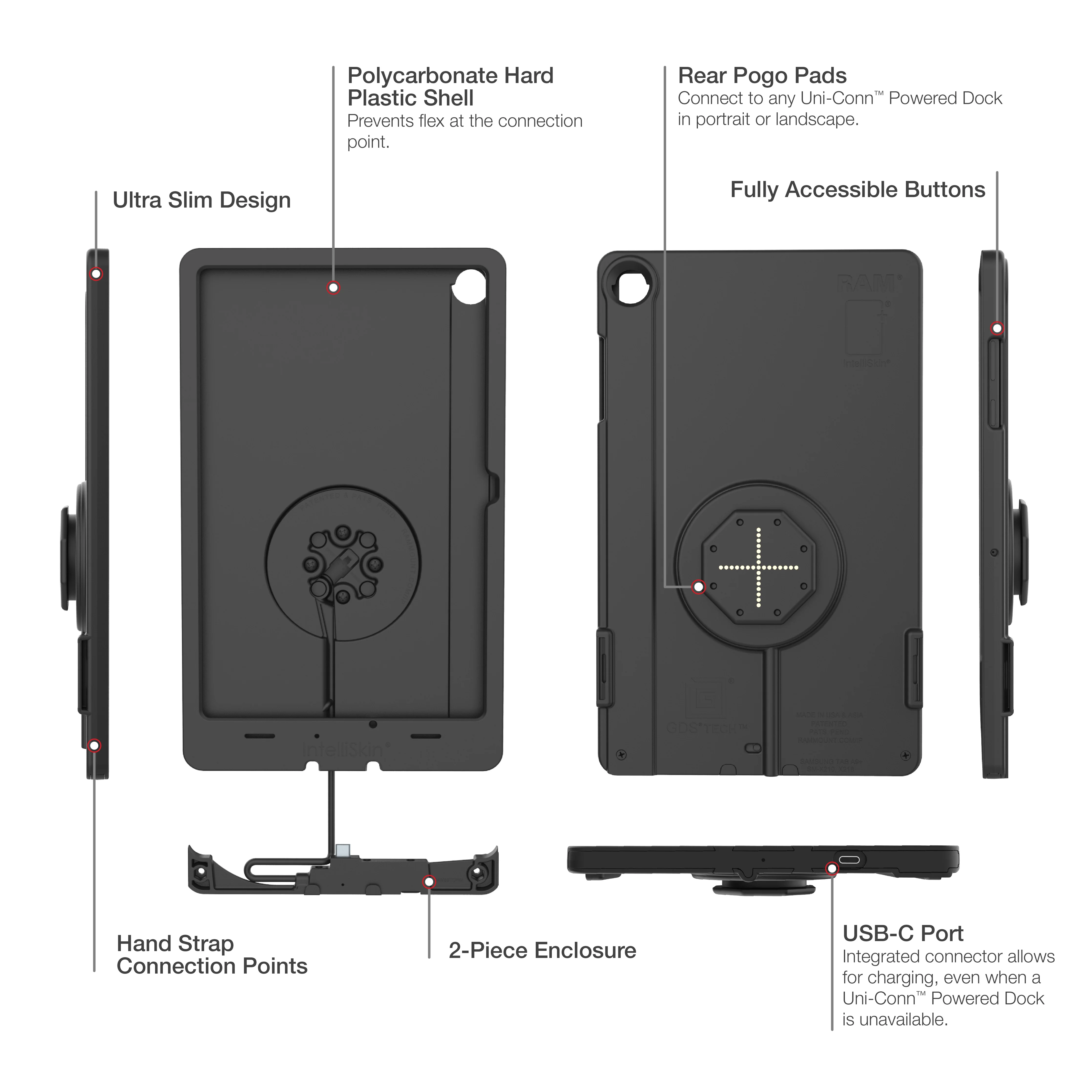 IntelliSkin® Thin-Case™ for Samsung Tab A11+ (Rear Pogo Pads) - Image 5