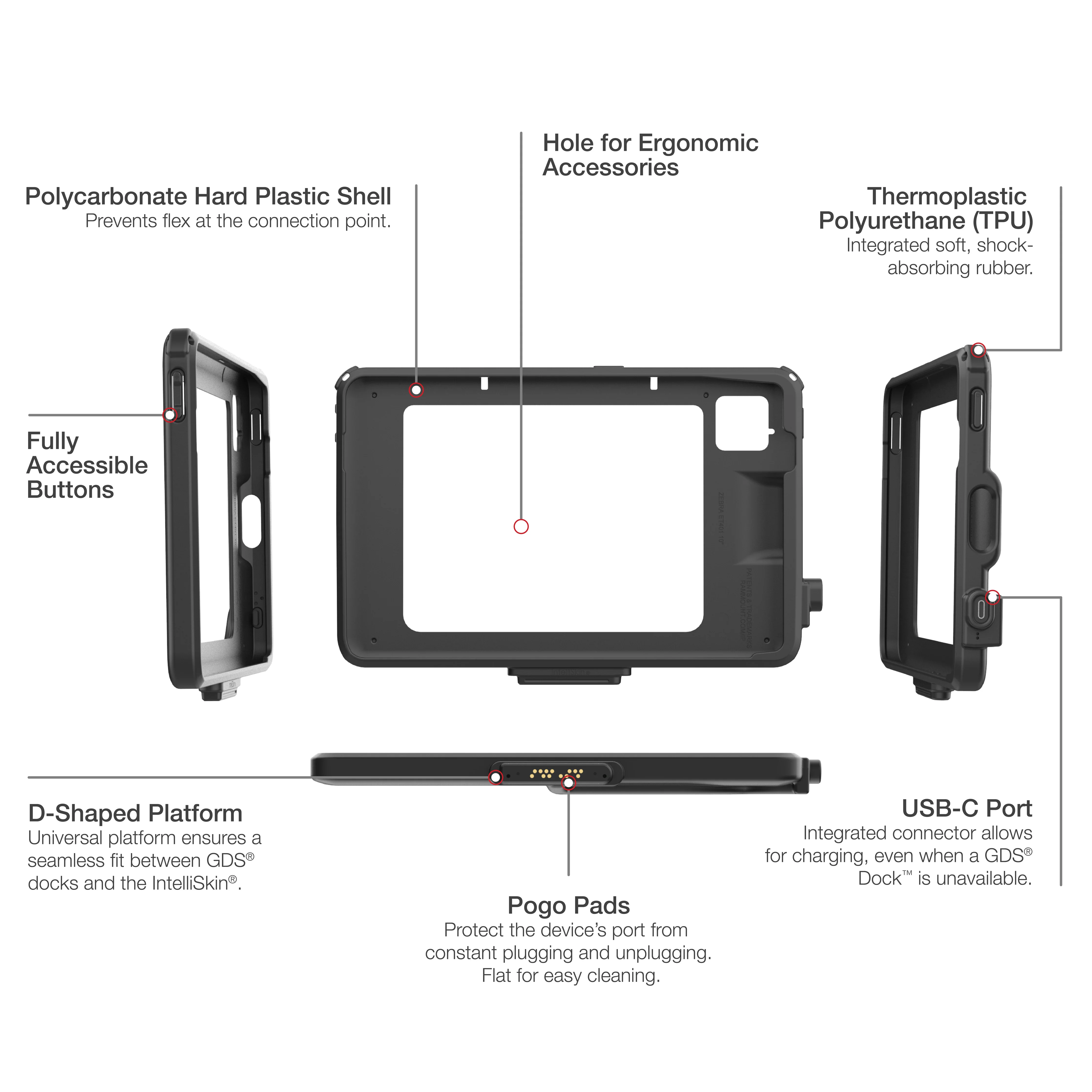 IntelliSkin® Next Gen for Zebra ET401 10" Enterprise Tablet - Image 8