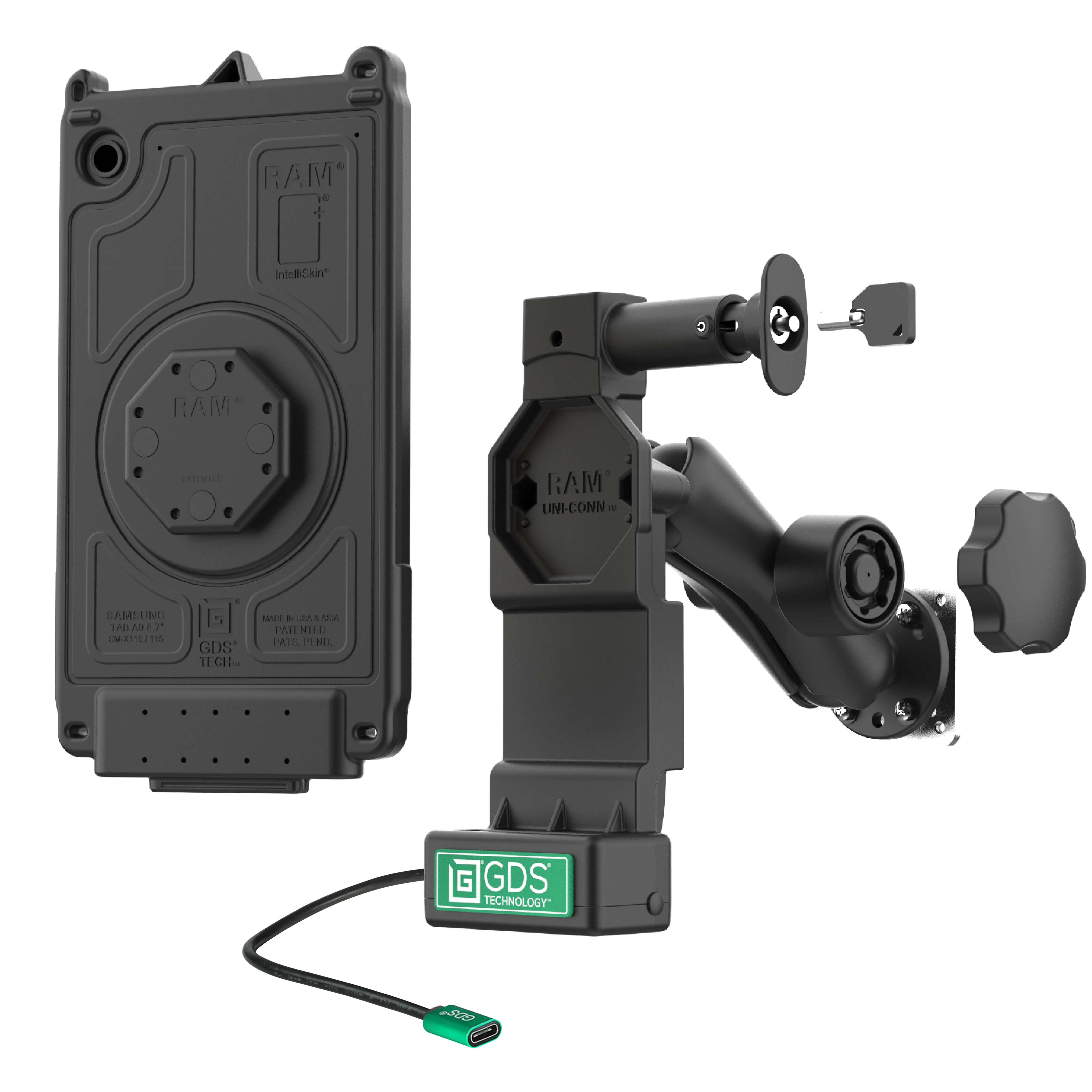 GDS® Uni-Conn™ Locking Vehicle Bundle for Samsung Tab A11 - Image 2
