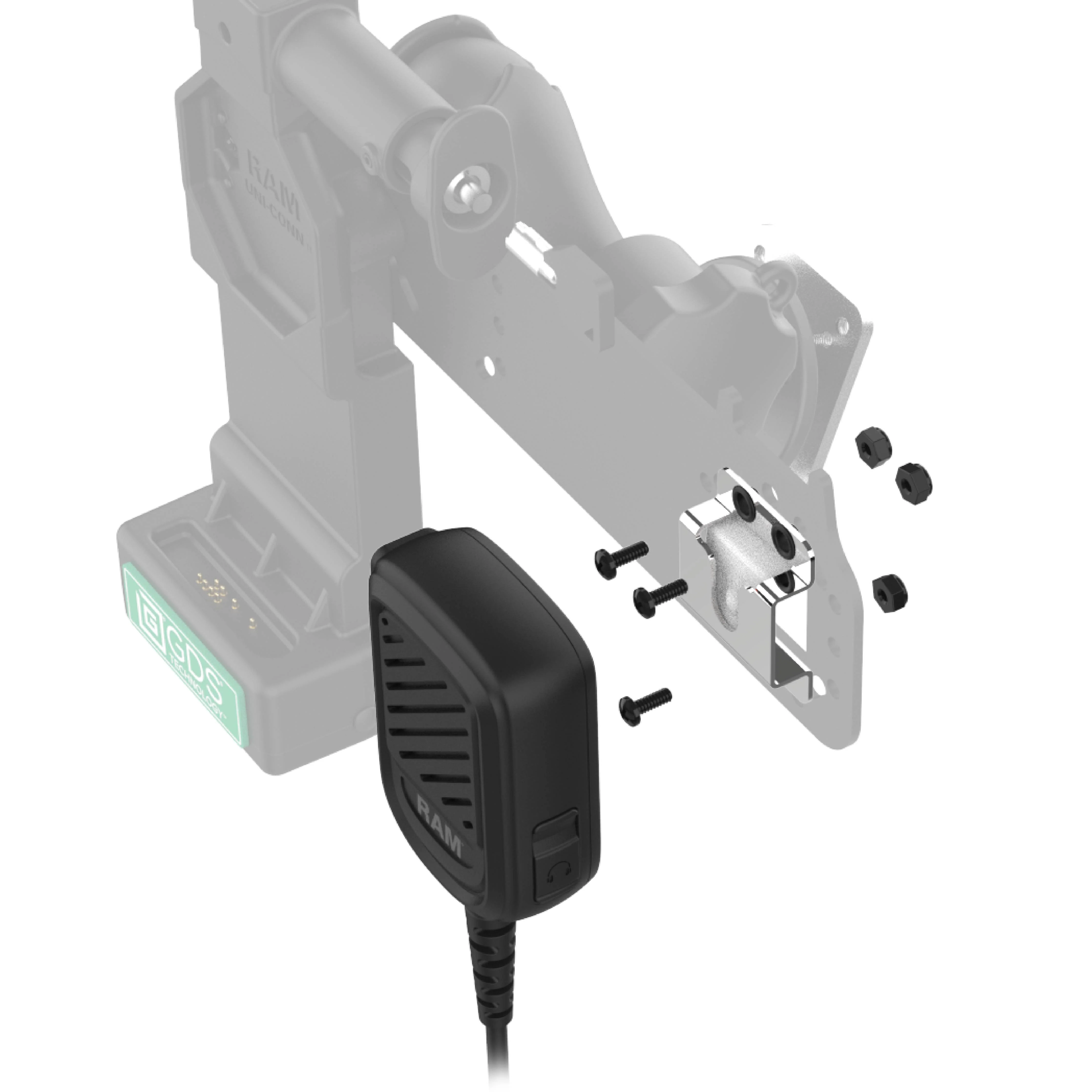 GDS® Uni-Conn⢠Locking PTT Remote Speaker Mic Bundle for Kodiak - Image 4