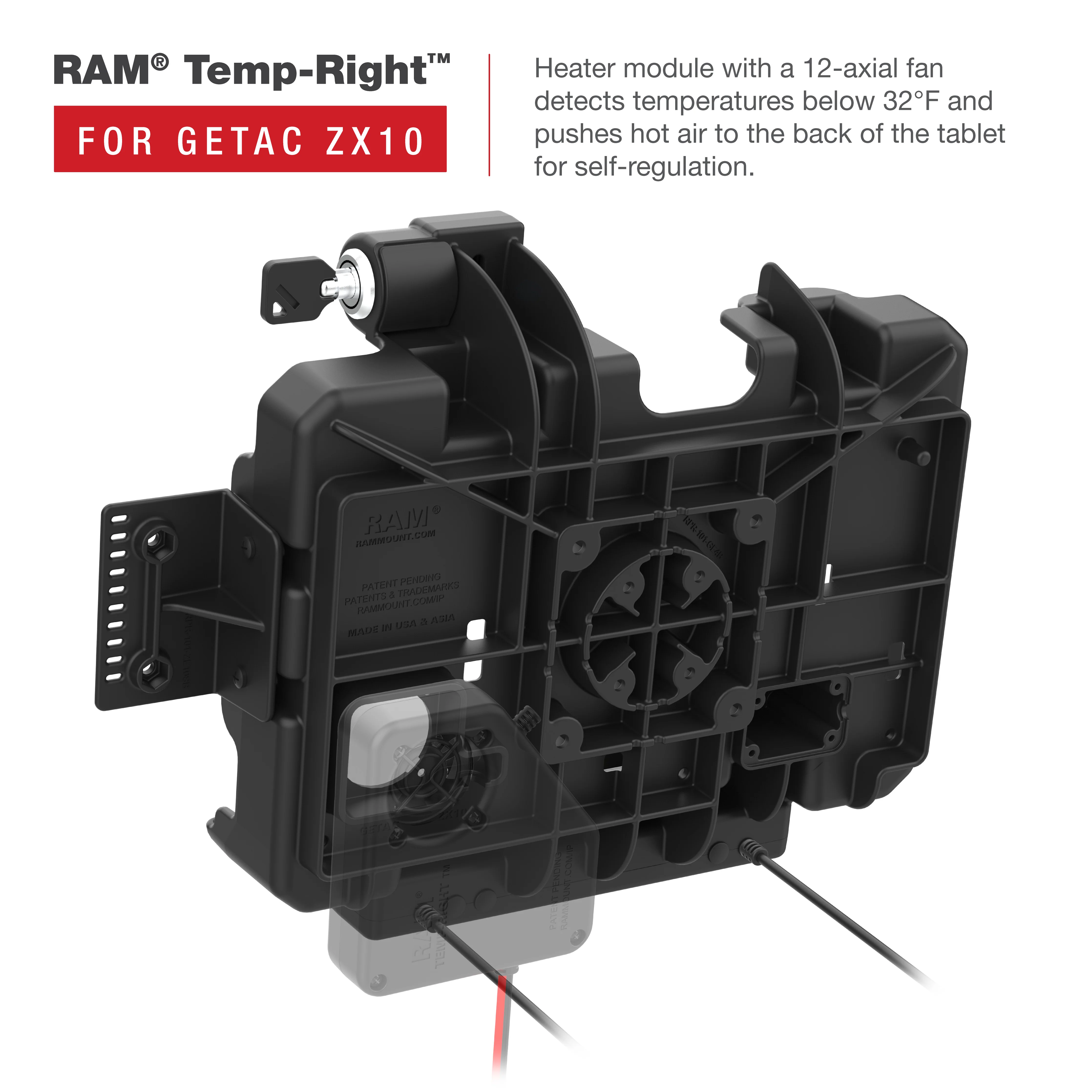 RAMĀ® Locking Power + Data Dock for Getac ZX10 - Image 5