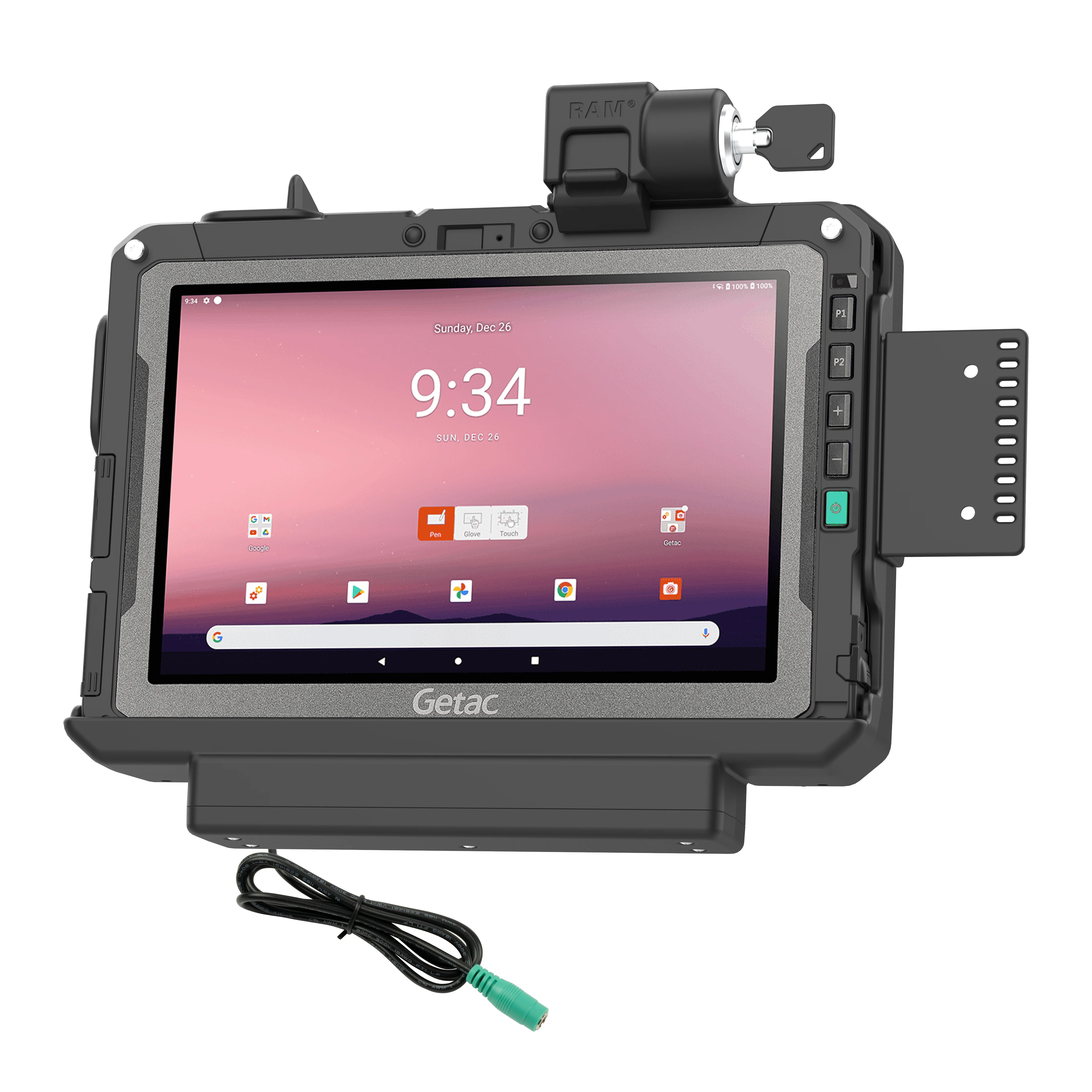 RAMĀ® Form-Fit Locking Powered Dock for Getac ZX10
