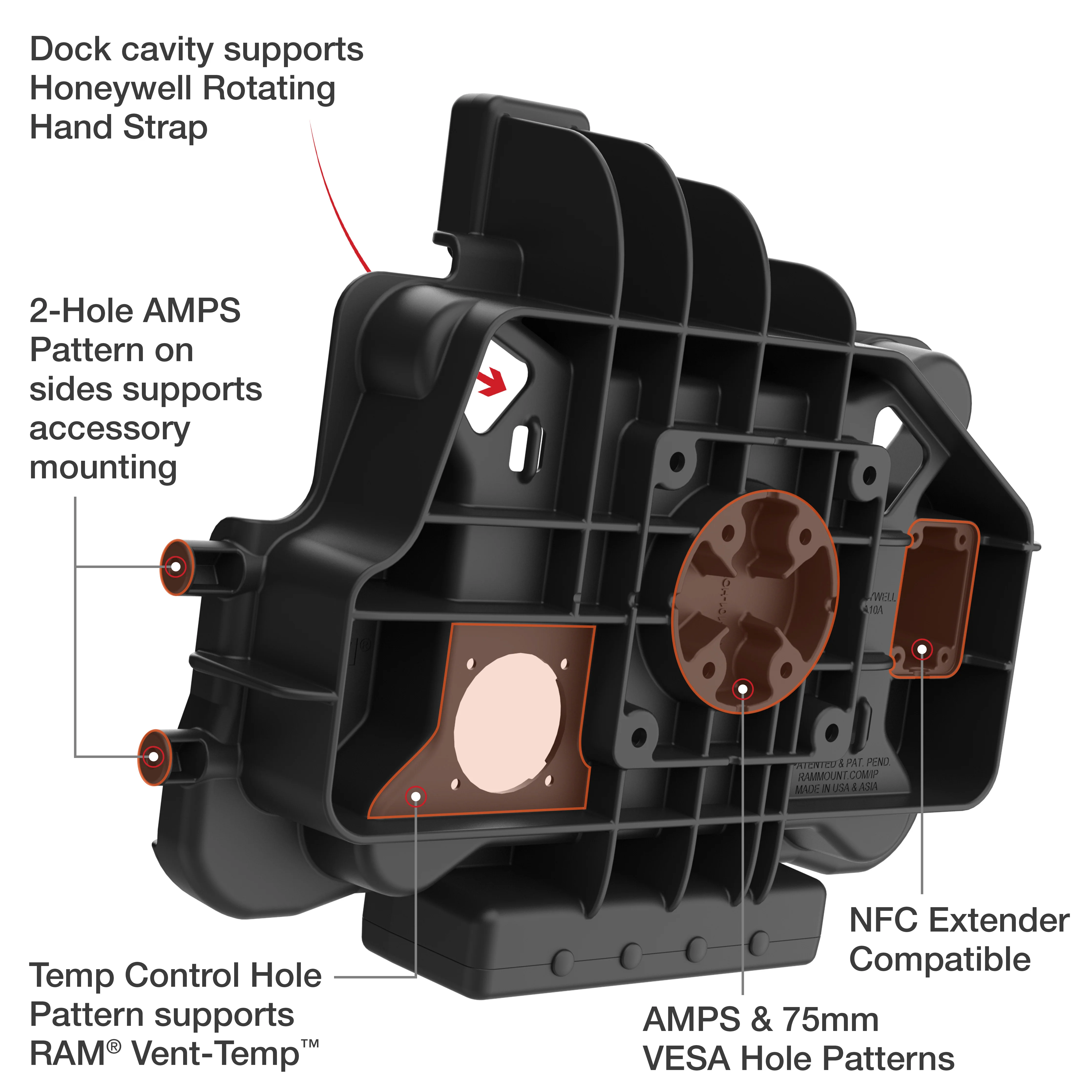 RAMĀ® Powered Dock for Honeywell ScanPal EDA10A - Image 5