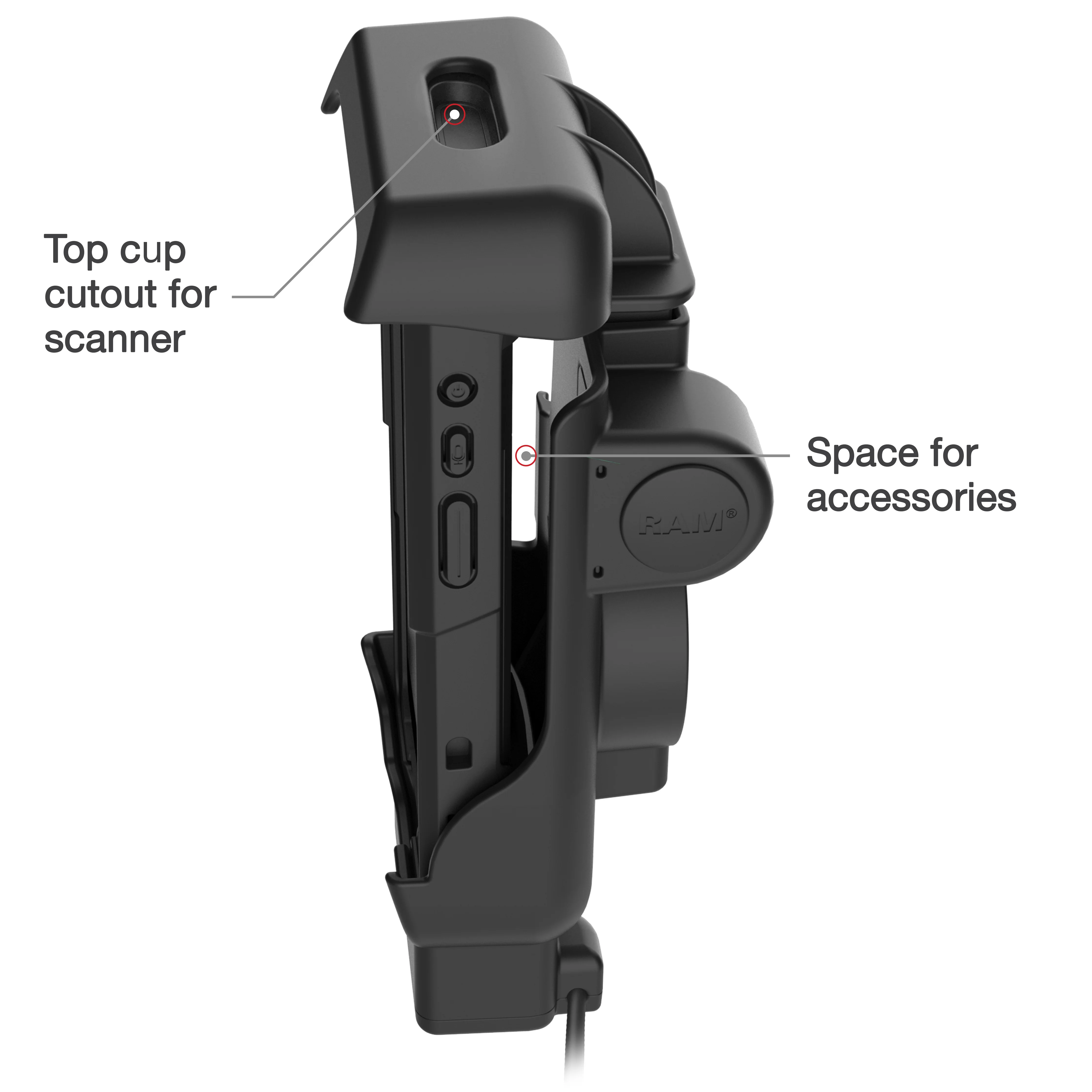 RAM® Powered Dock + USB-A for Honeywell CT40/45/47 - Image 6
