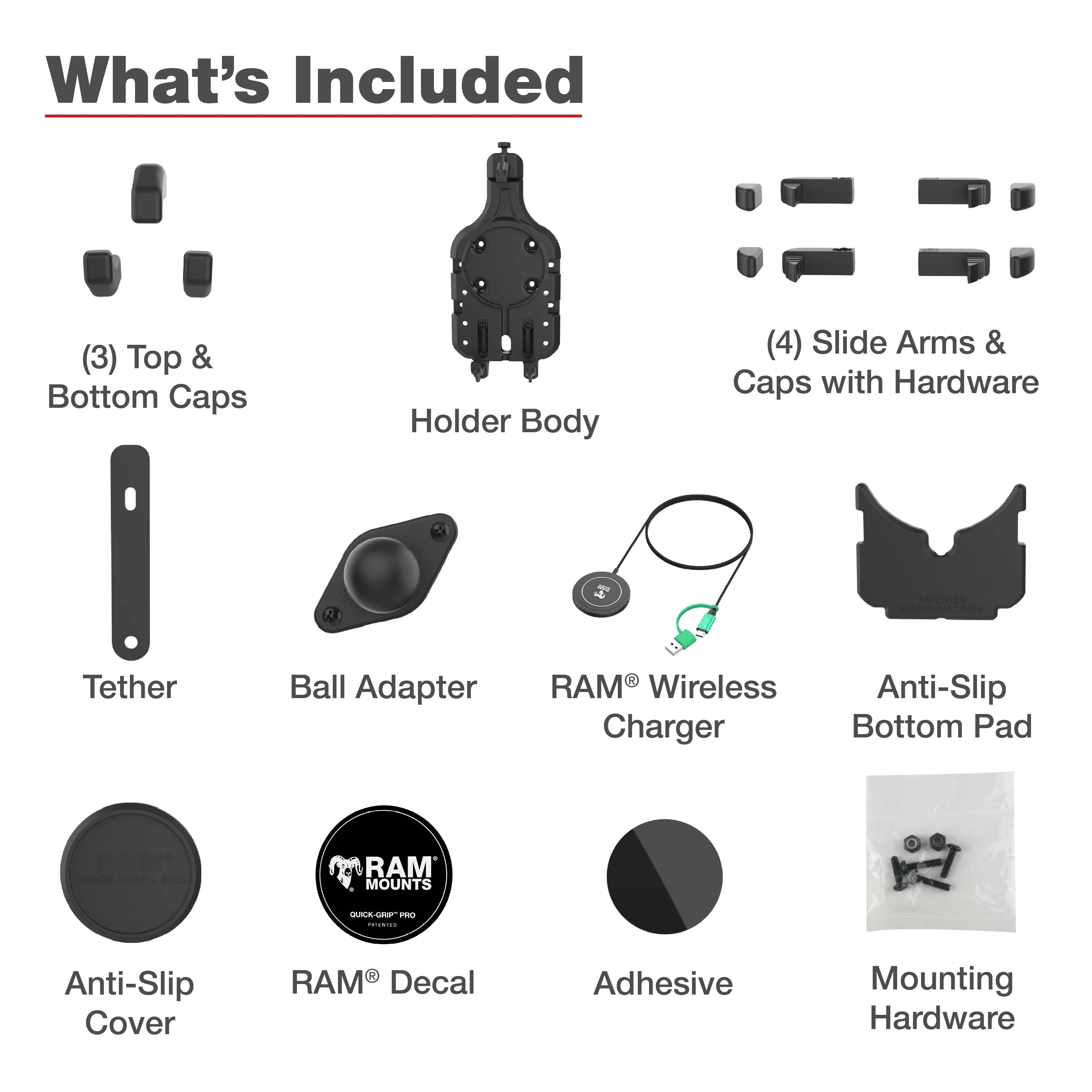 RAM® Quick-Grip™ Pro with Ball & Qi2 15W Wireless Charger - Image 6