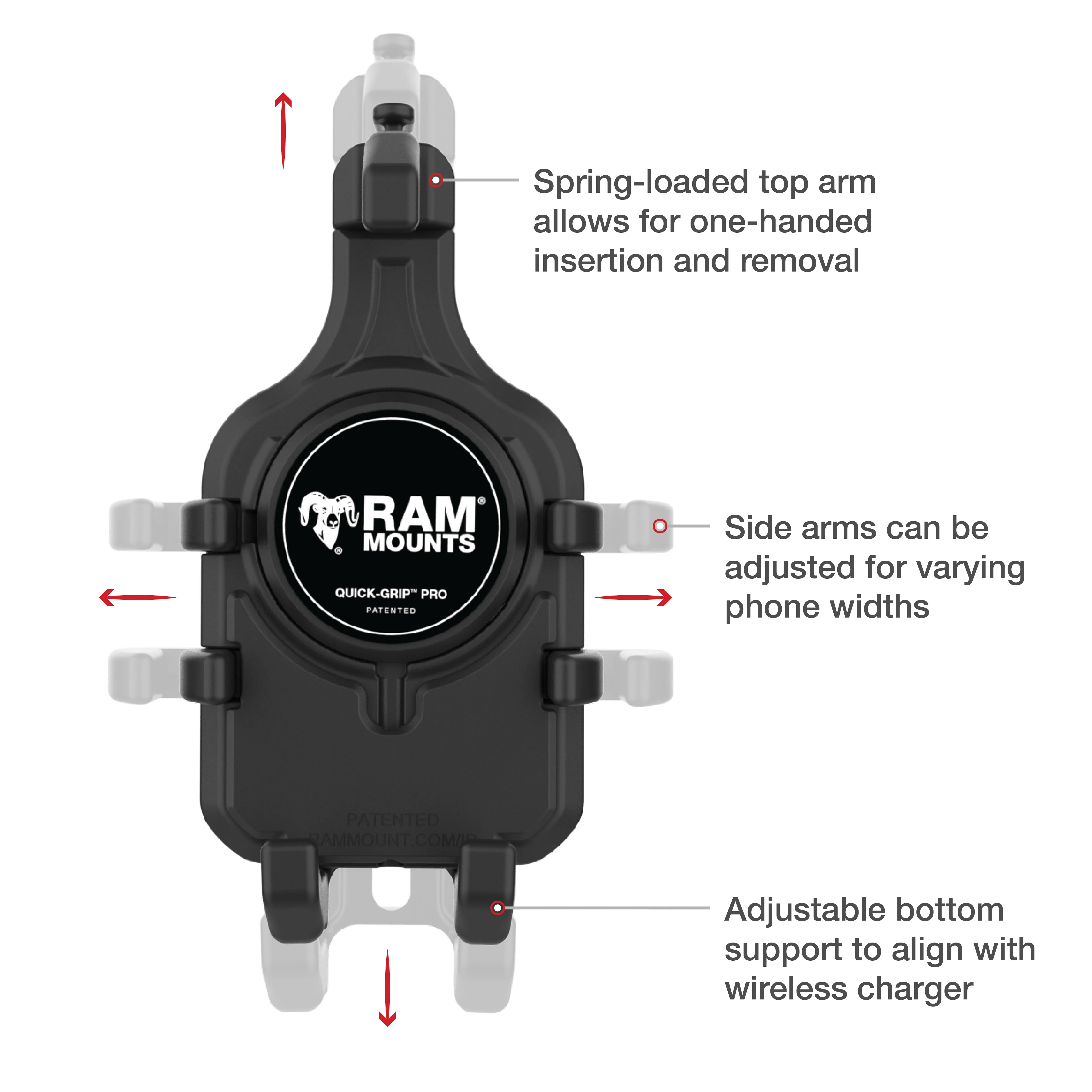 RAM® Quick-Grip™ Pro Phone Holder with Ball - Image 4