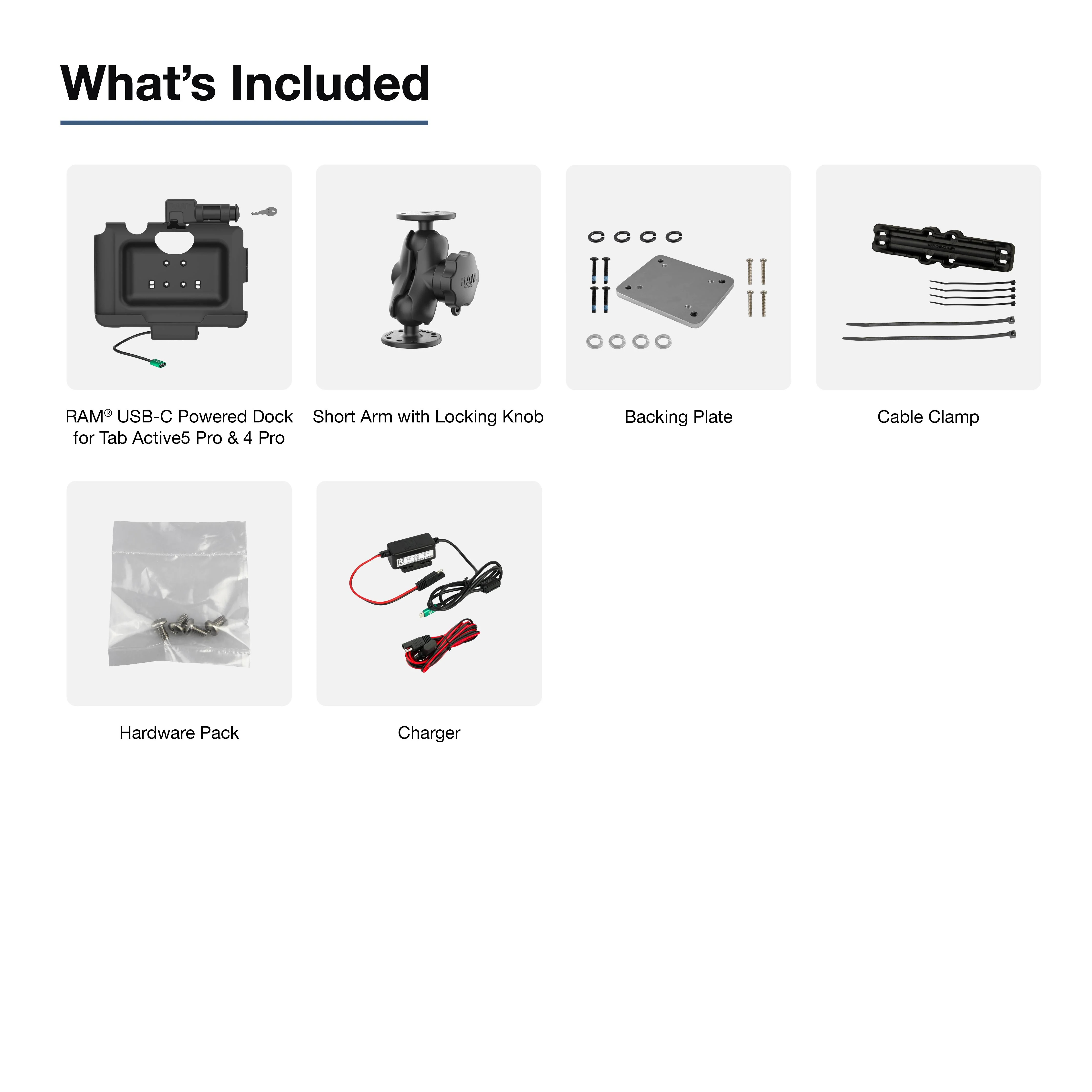 RAM® Locking Powered Dock & Mount for Samsung Tab Active5 Pro & 4 Pro - Image 4