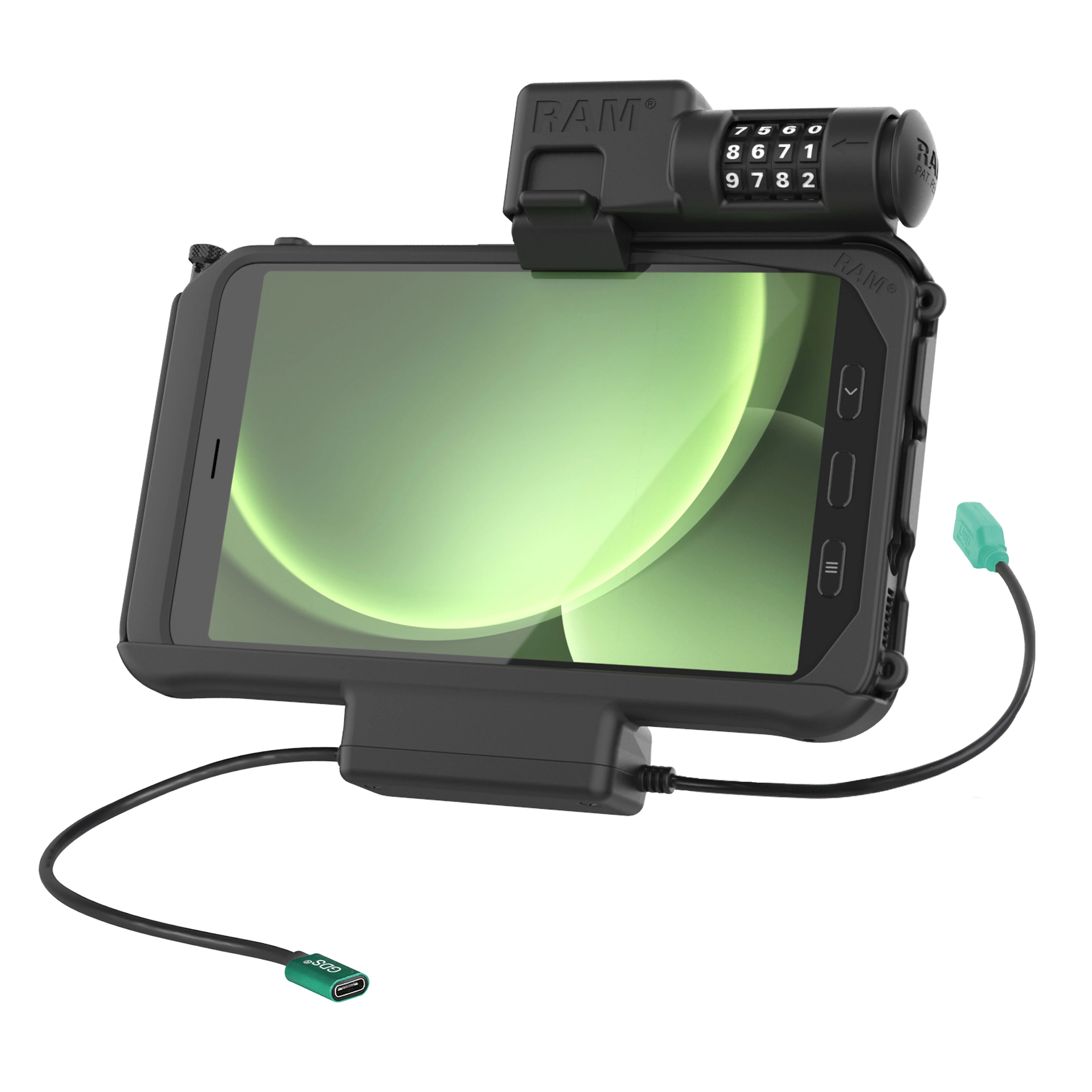 RAMĀ® Combo Locking Power + Data Dock for Samsung Tab Active5 & 3