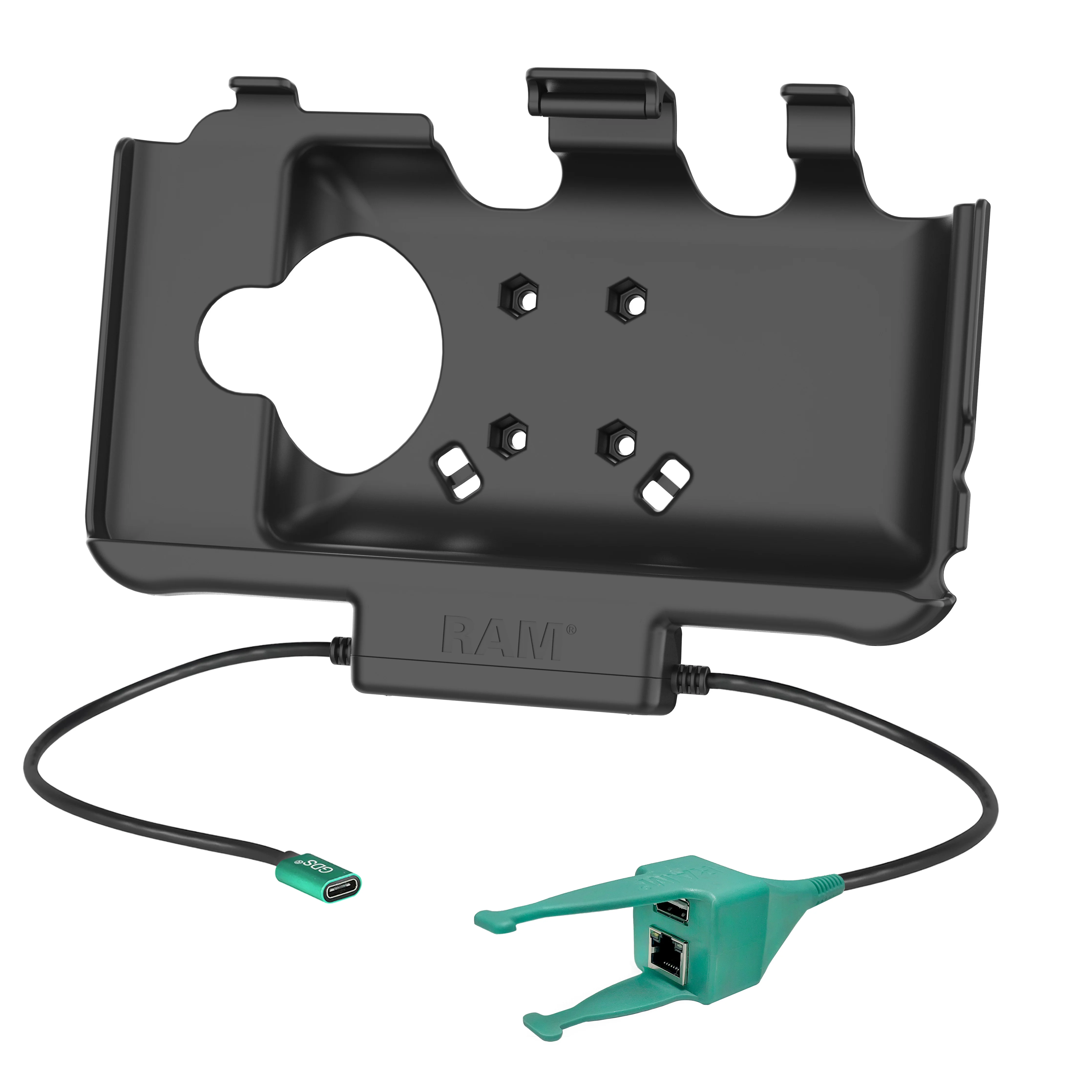 RAM® USB-C Powered Dock + USB-A & RJ45 Data for Samsung Tab Active5 & 3 - Image 2