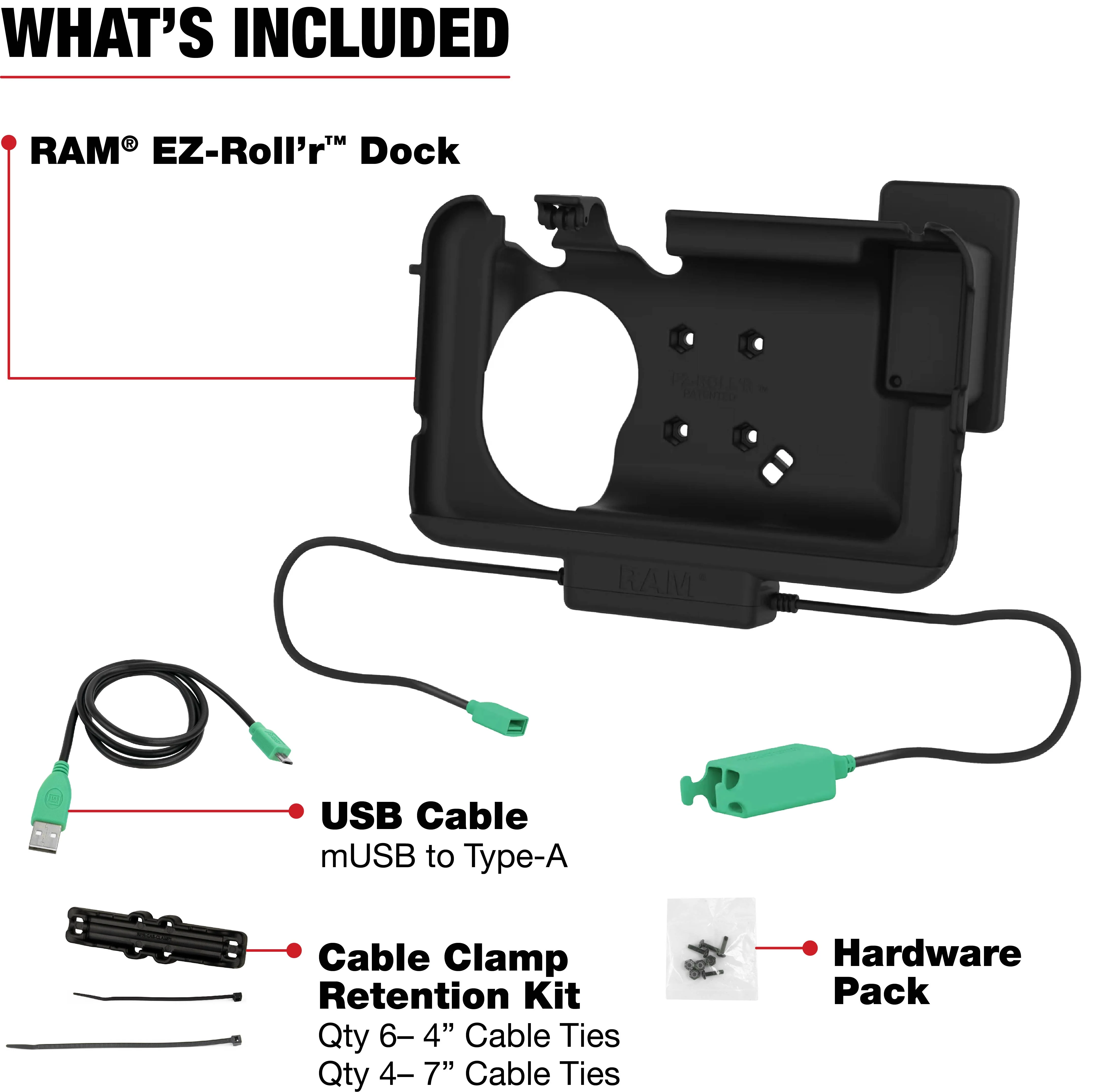 RAM® Power + Dual USB Dock for Tab Active3 with OtterBox uniVERSE - Image 4