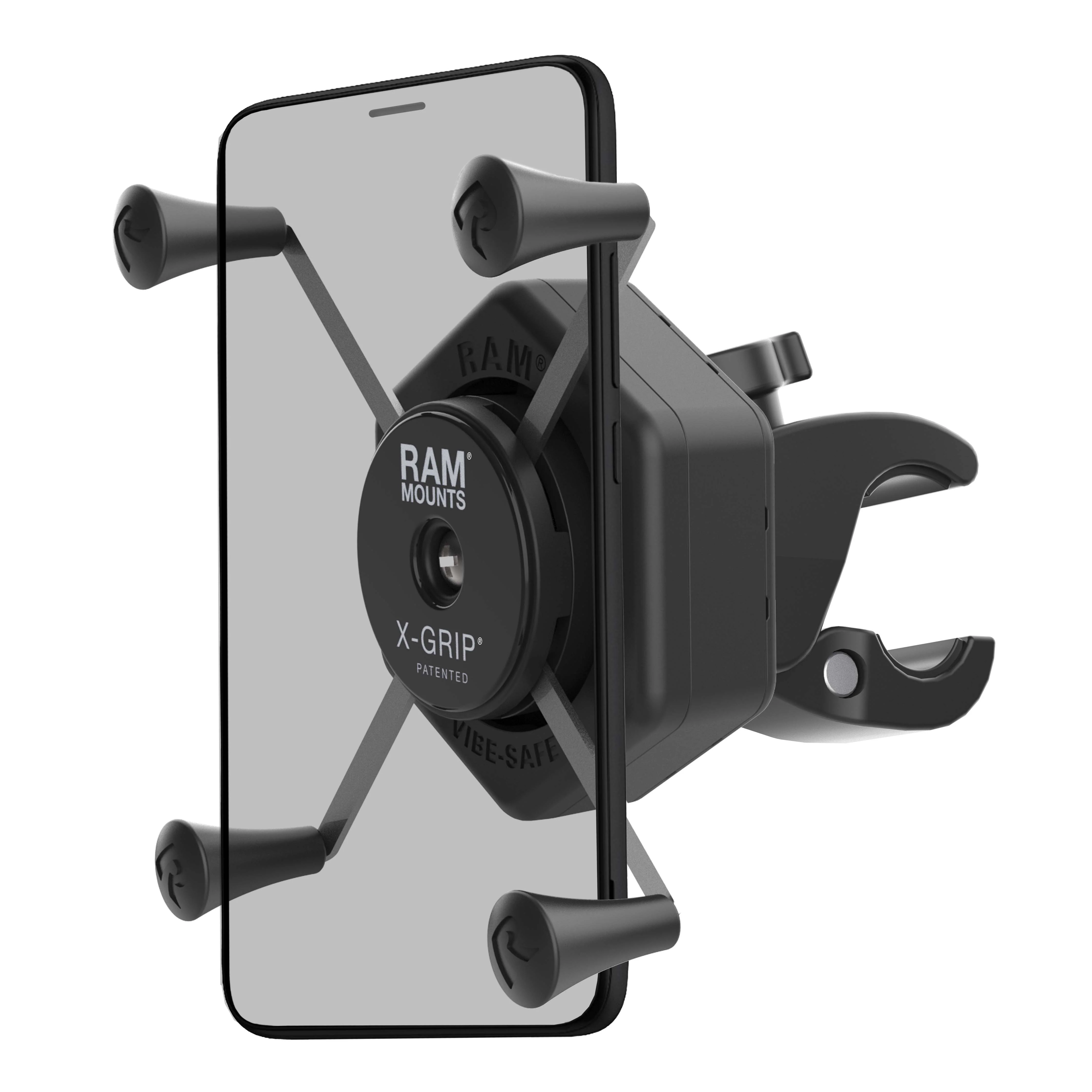 RAMĀ® X-GripĀ® Large Phone Mount with Vibe-Safe⢠& Small Tough-Clawā¢