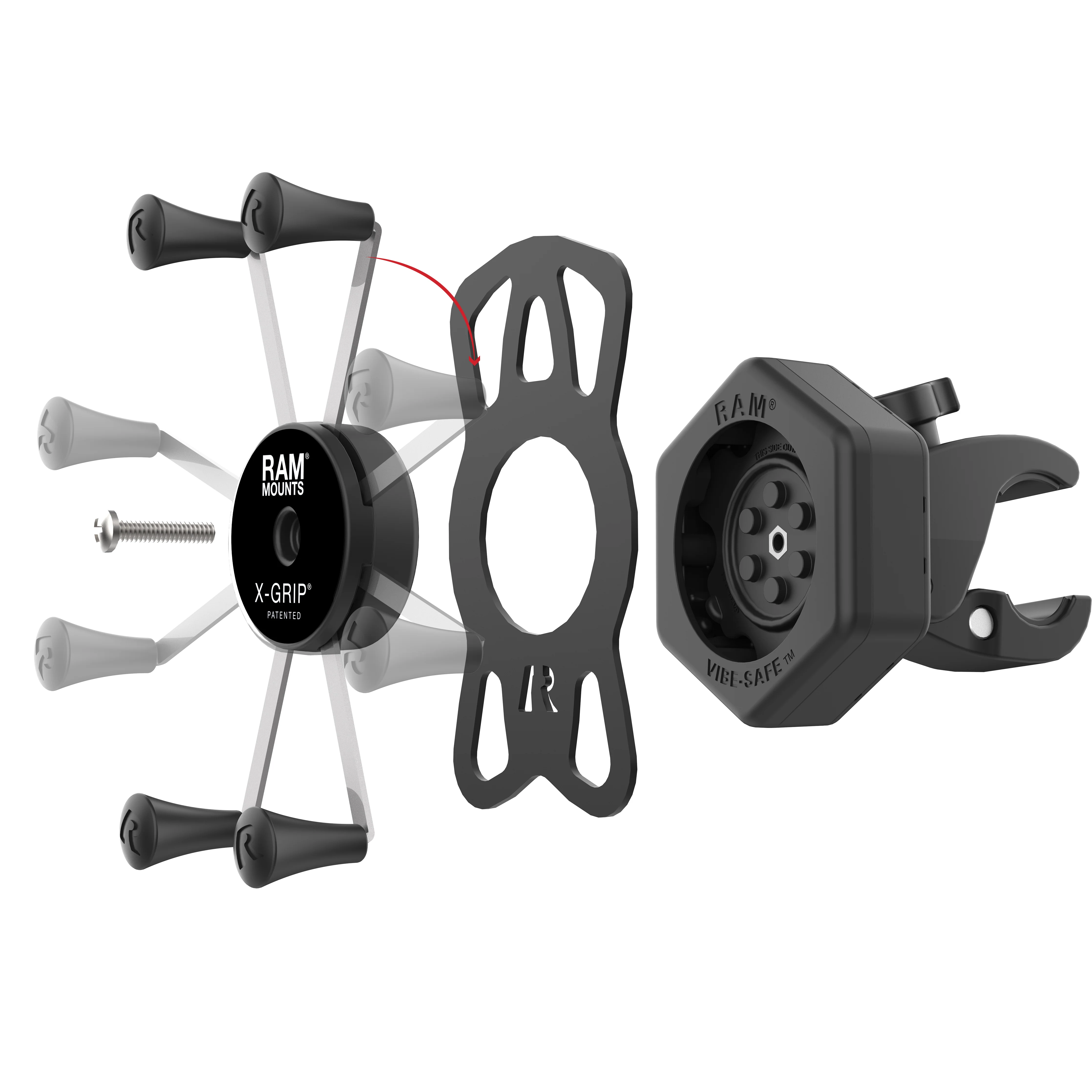RAM® X-Grip® Large Phone Mount with Vibe-Safe⢠& Small Tough-Claw⢠- Image 5