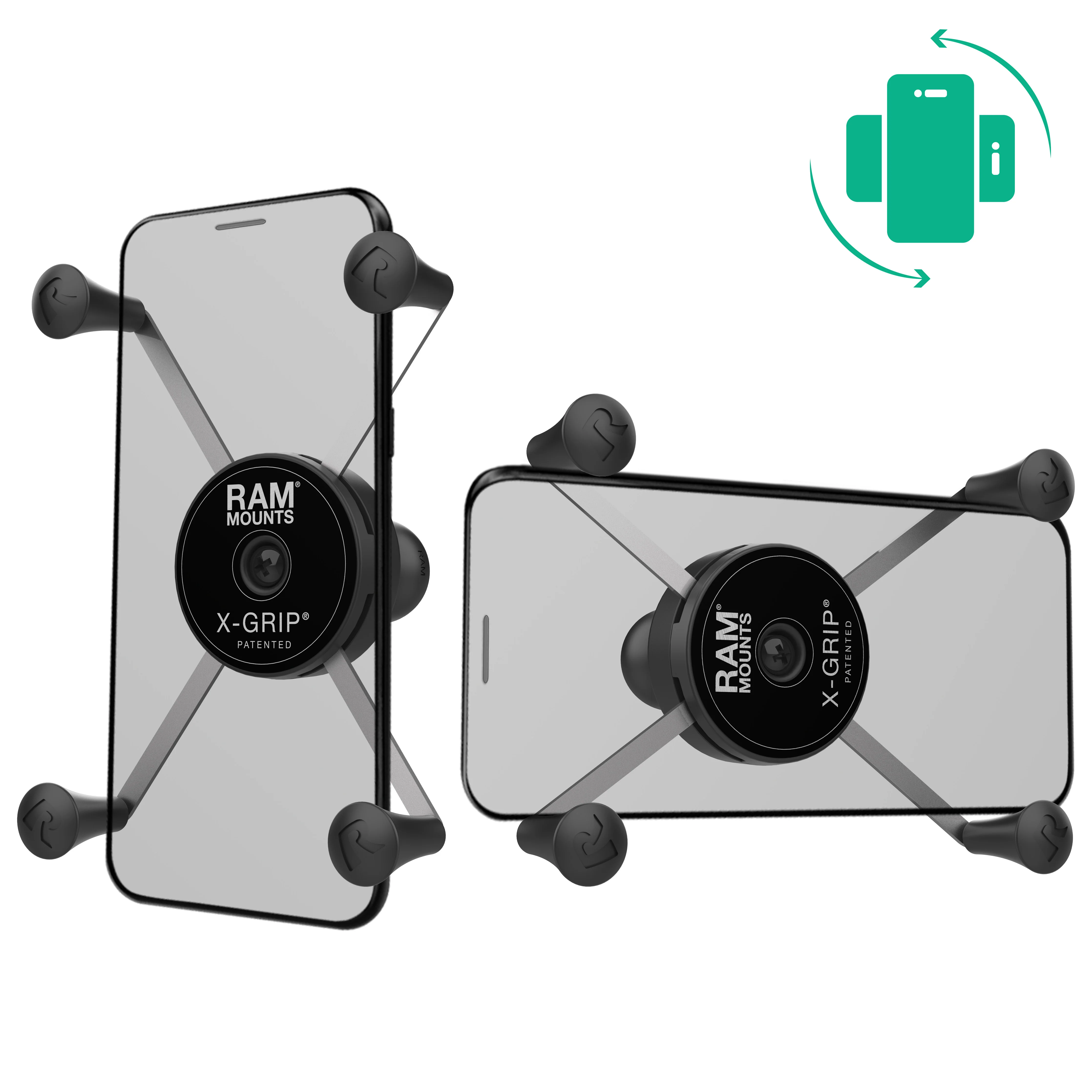 RAM® Rotating X-Grip® Large Phone Holder with Ball - B Size