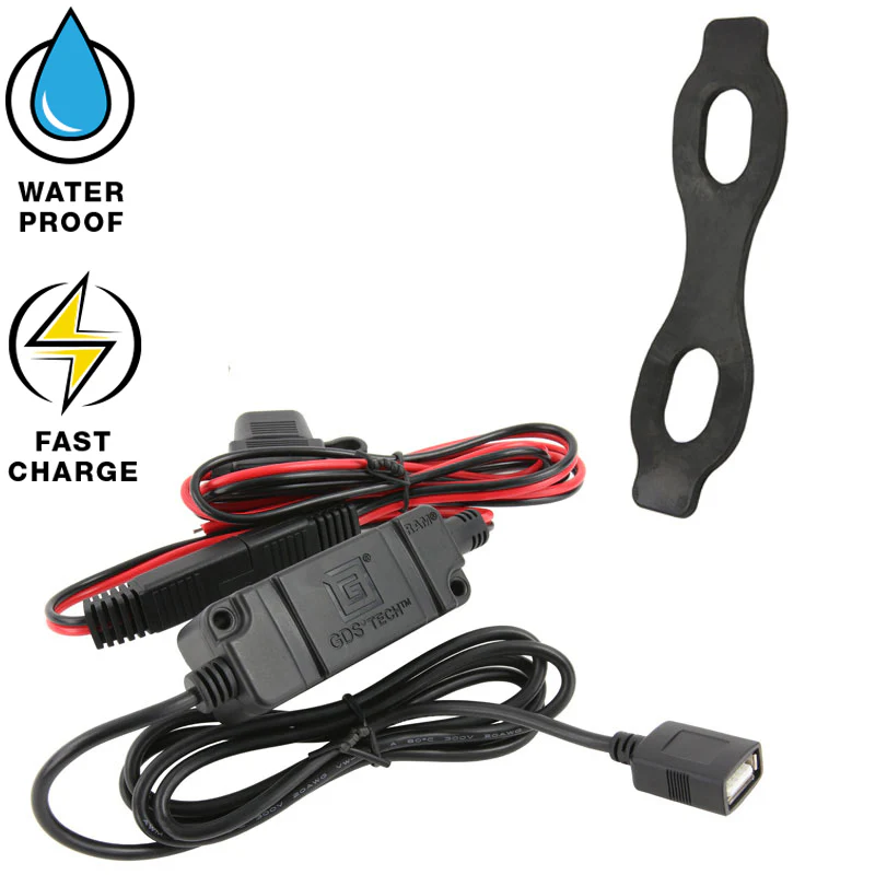 RAM® Quick-Grip⢠15W Waterproof Wireless Charging Holder with Charger - Image 6