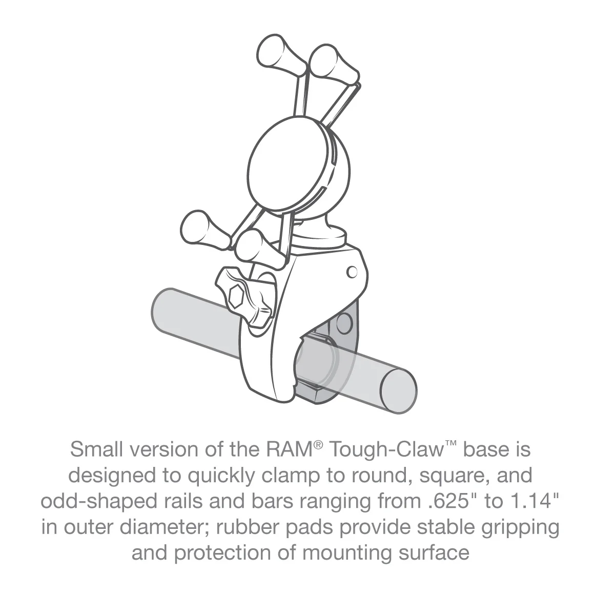RAM® X-Grip® Phone Mount with RAM® Snap-Link™ Tough-Claw™ - Image 4