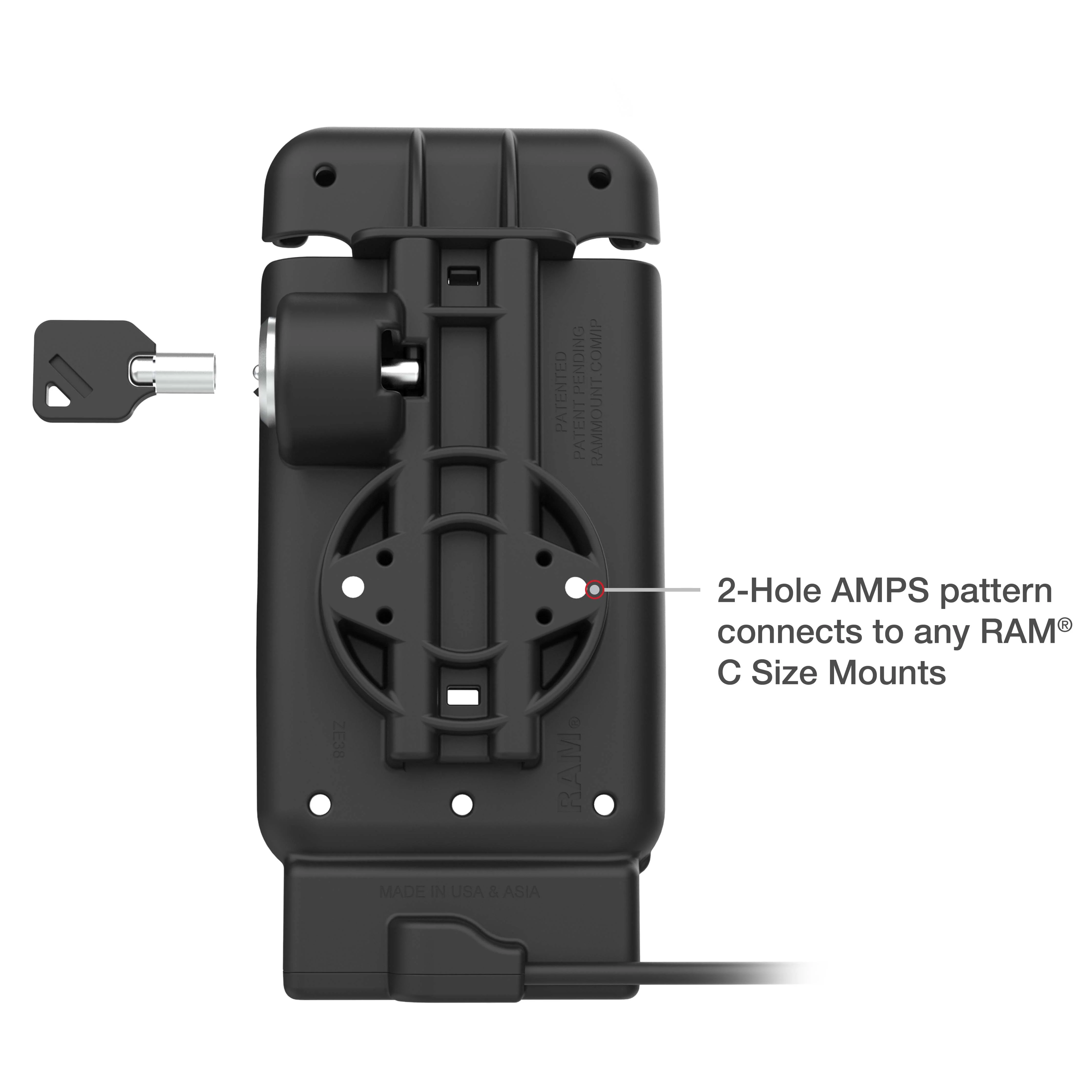 RAM® Locking Vehicle Dock for XCover7 Pro & 6 Pro with Case / RAM® Skin™ - Image 4
