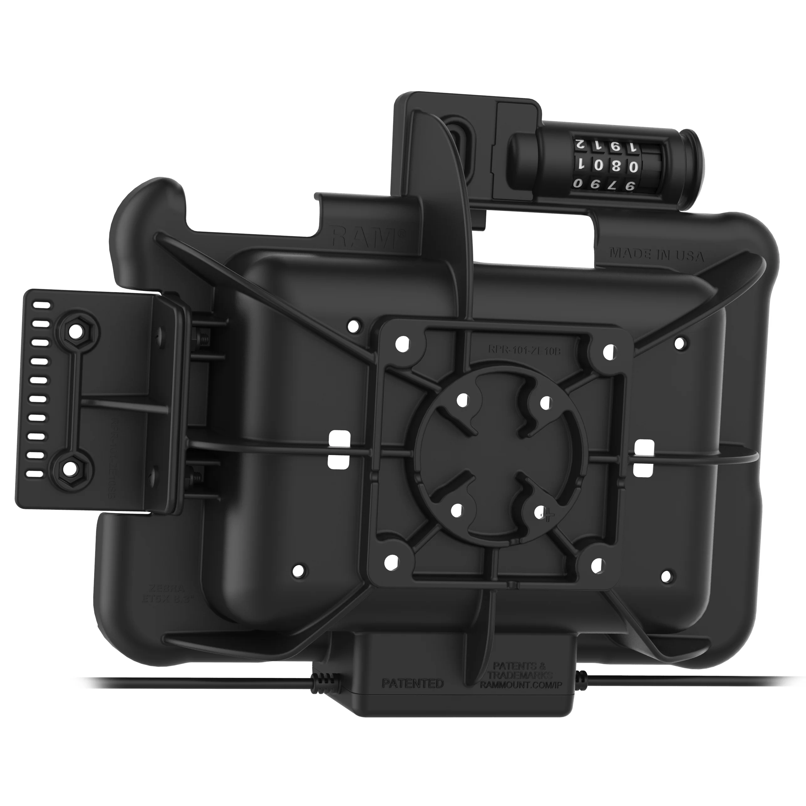 GDS® Combo Locking Power + Dual USB Dock for Zebra ET5x 8.3" & 8.4" - Image 4