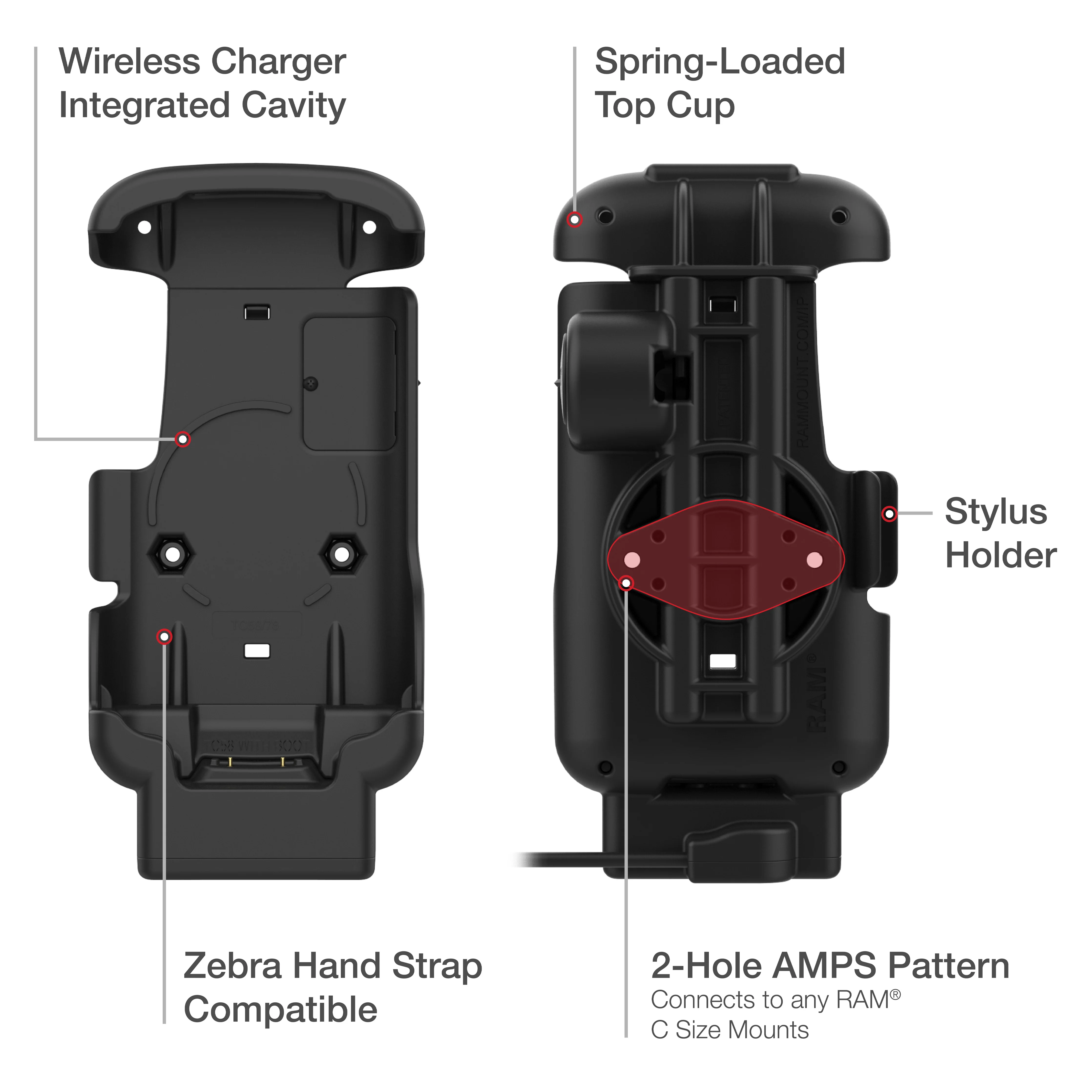 RAM® Form-Fit Powered Dock for Zebra TC73 & TC78 - Image 5