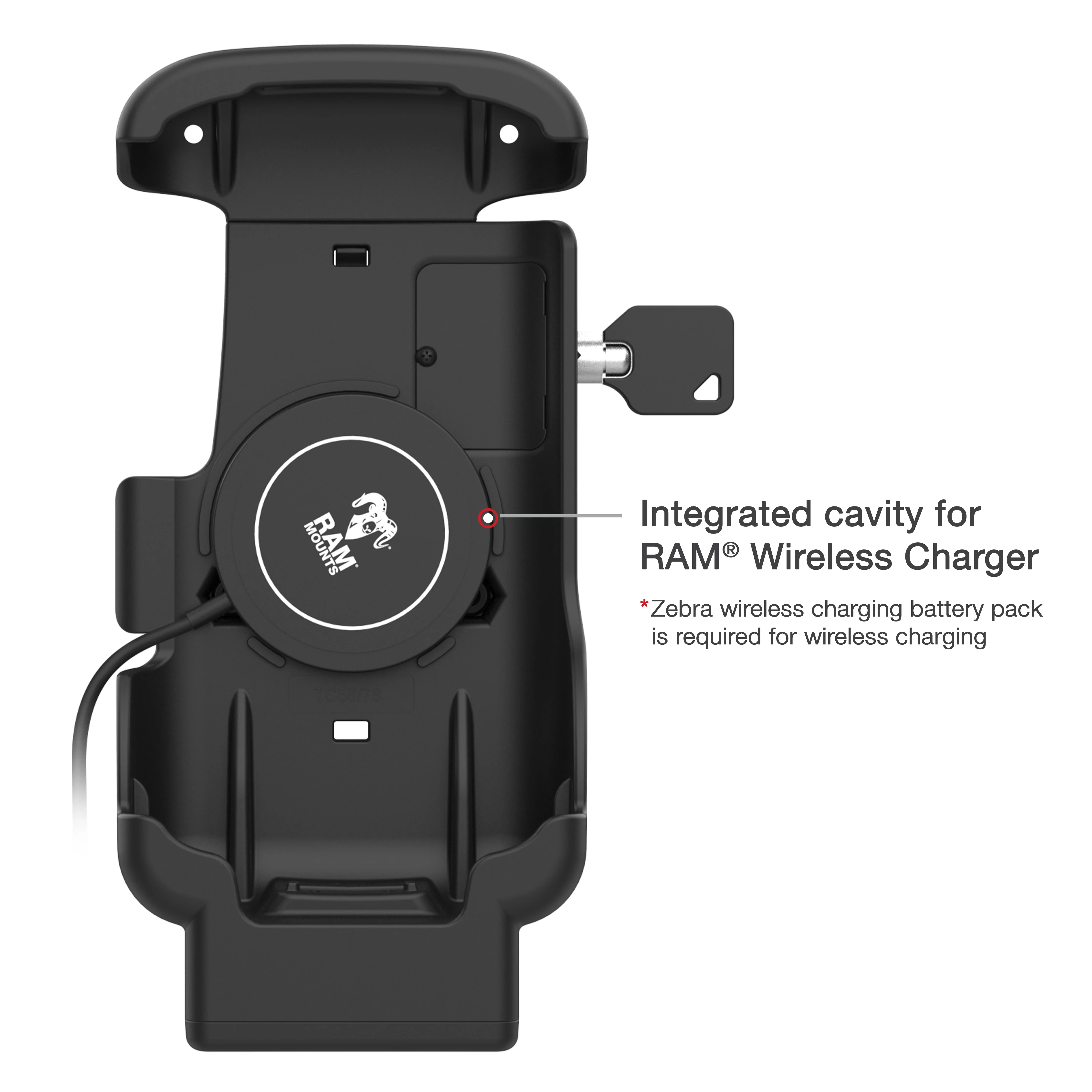 RAMĀ® Key-Locking Form-Fit Holder for Zebra TC73 & TC78 - Image 4