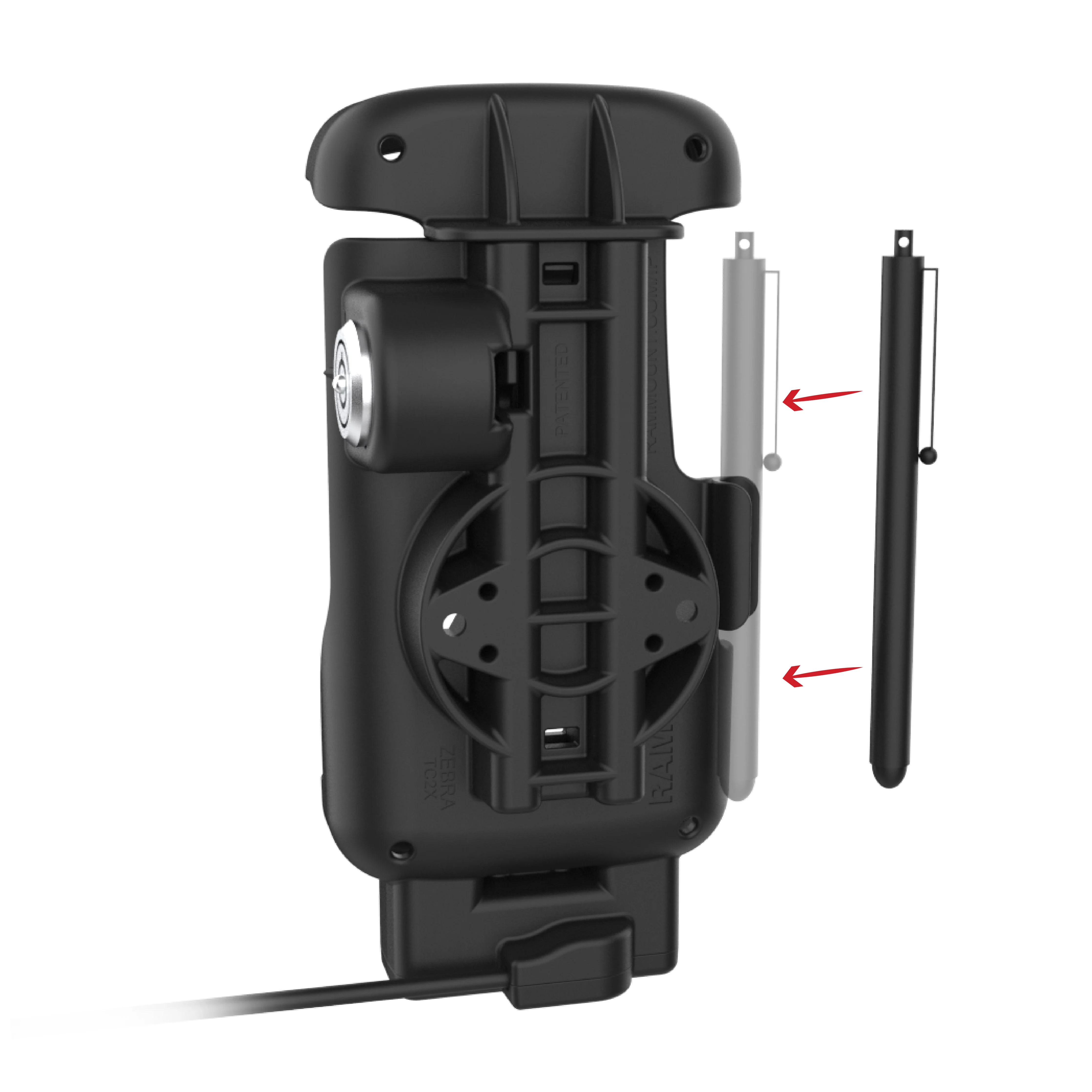 RAMĀ® Locking USB-C Powered Dock for Zebra TC22 & TC27 with Boot - Image 3