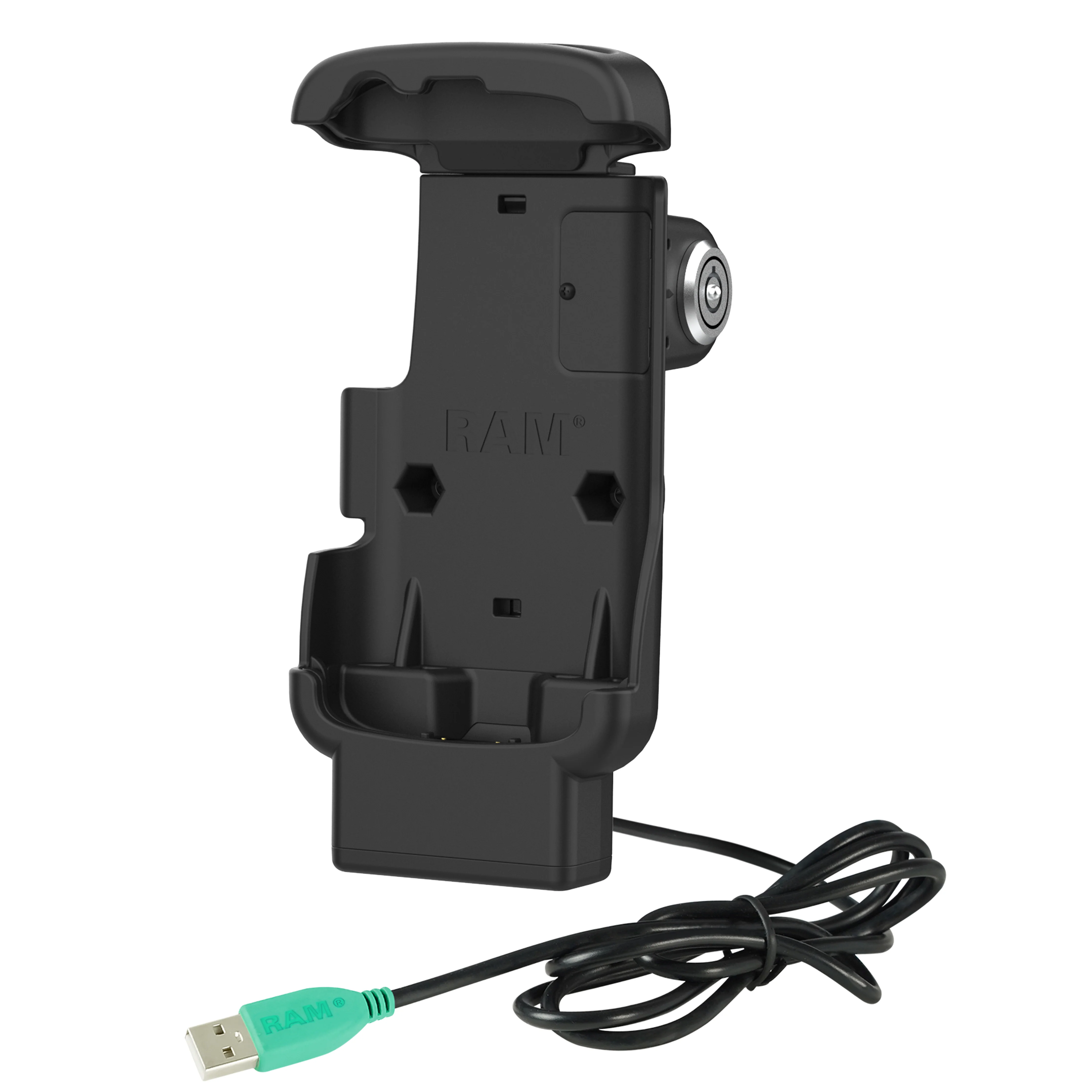 RAMĀ® Locking Form-Fit Powered Dock for Zebra TC22 & TC27 without Boot - Image 2
