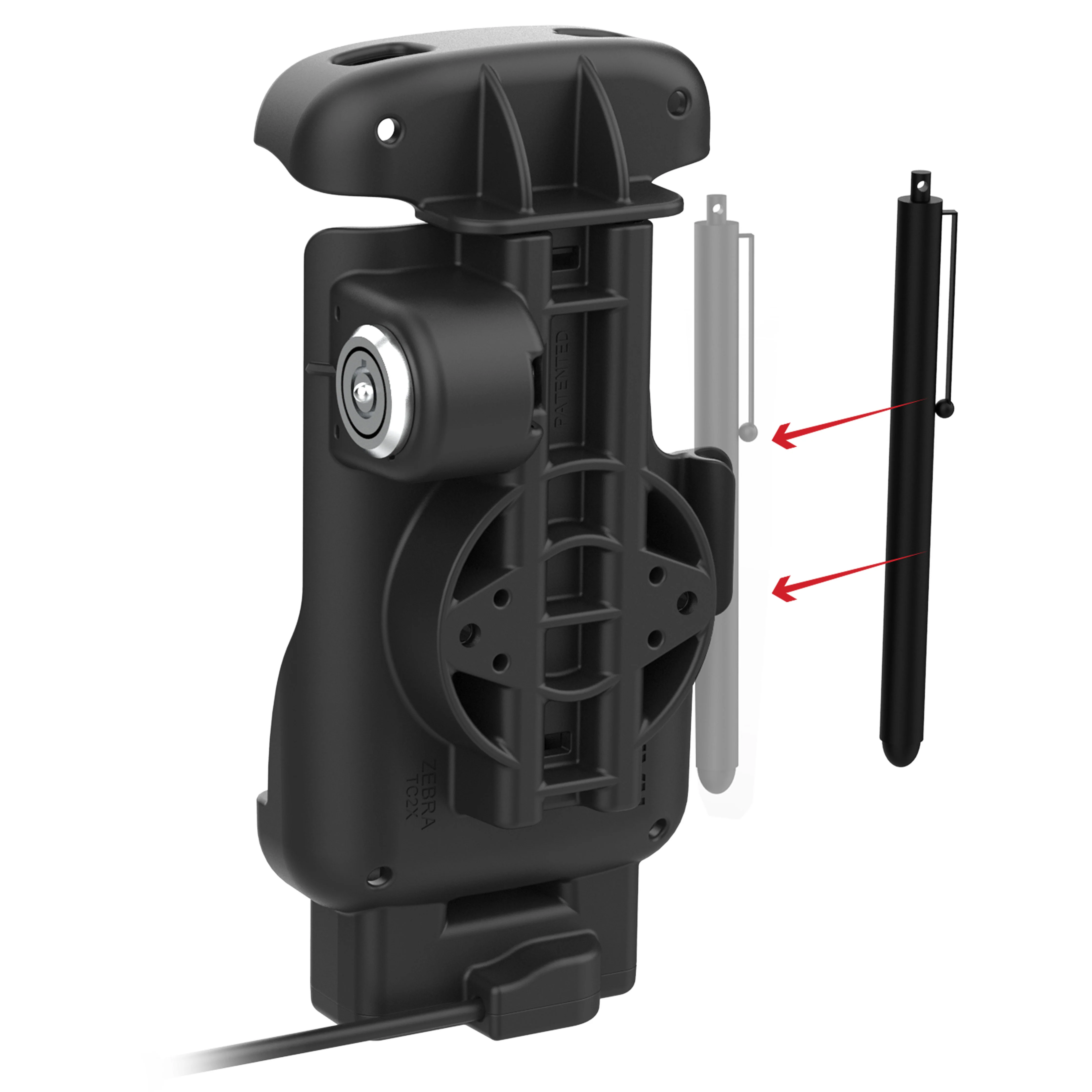 RAMĀ® Locking Form-Fit Powered Dock for Zebra TC22 & TC27 without Boot - Image 3