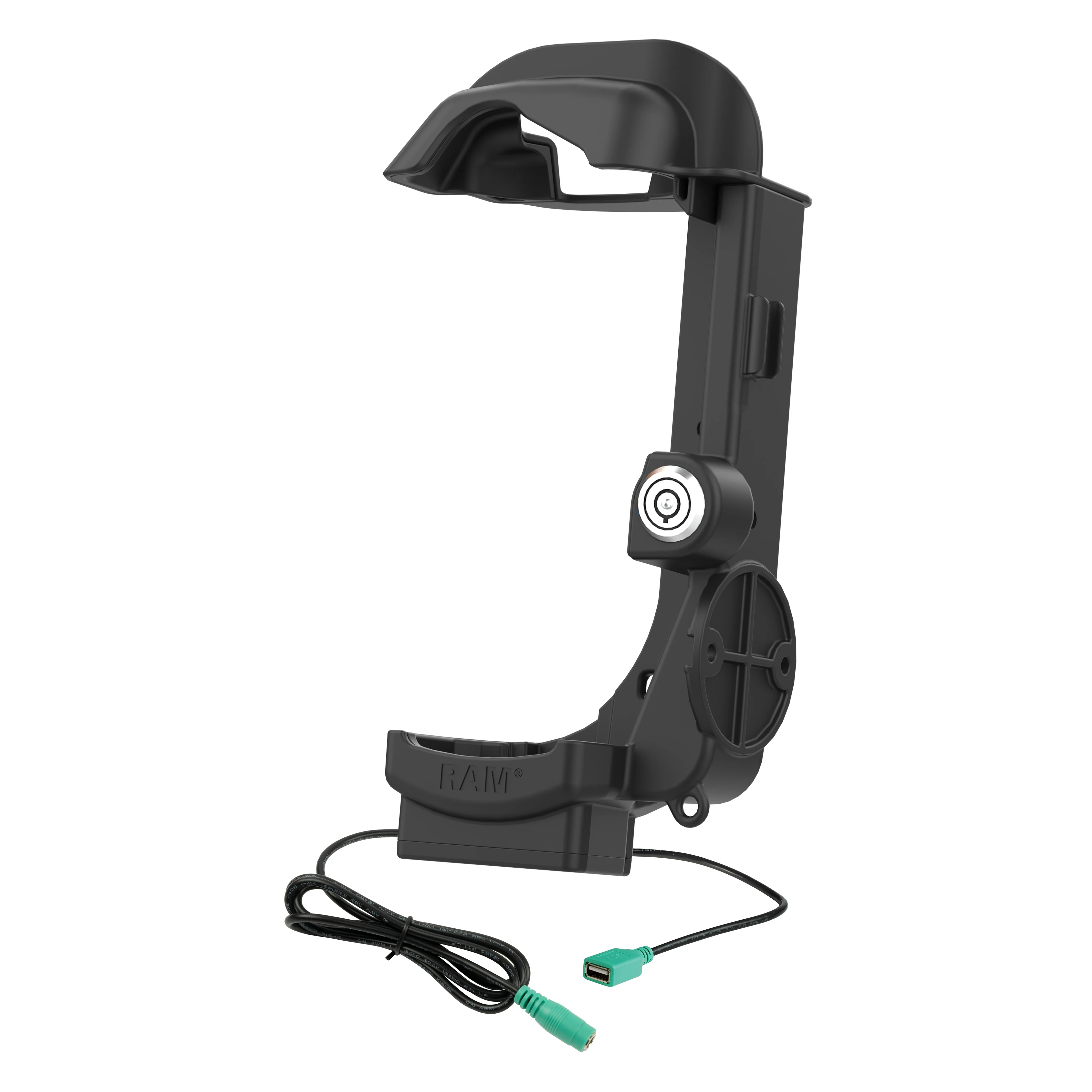RAMĀ® Locking Powered Dock + Single USB-A for Zebra MC9400 & MC9300 - Image 2