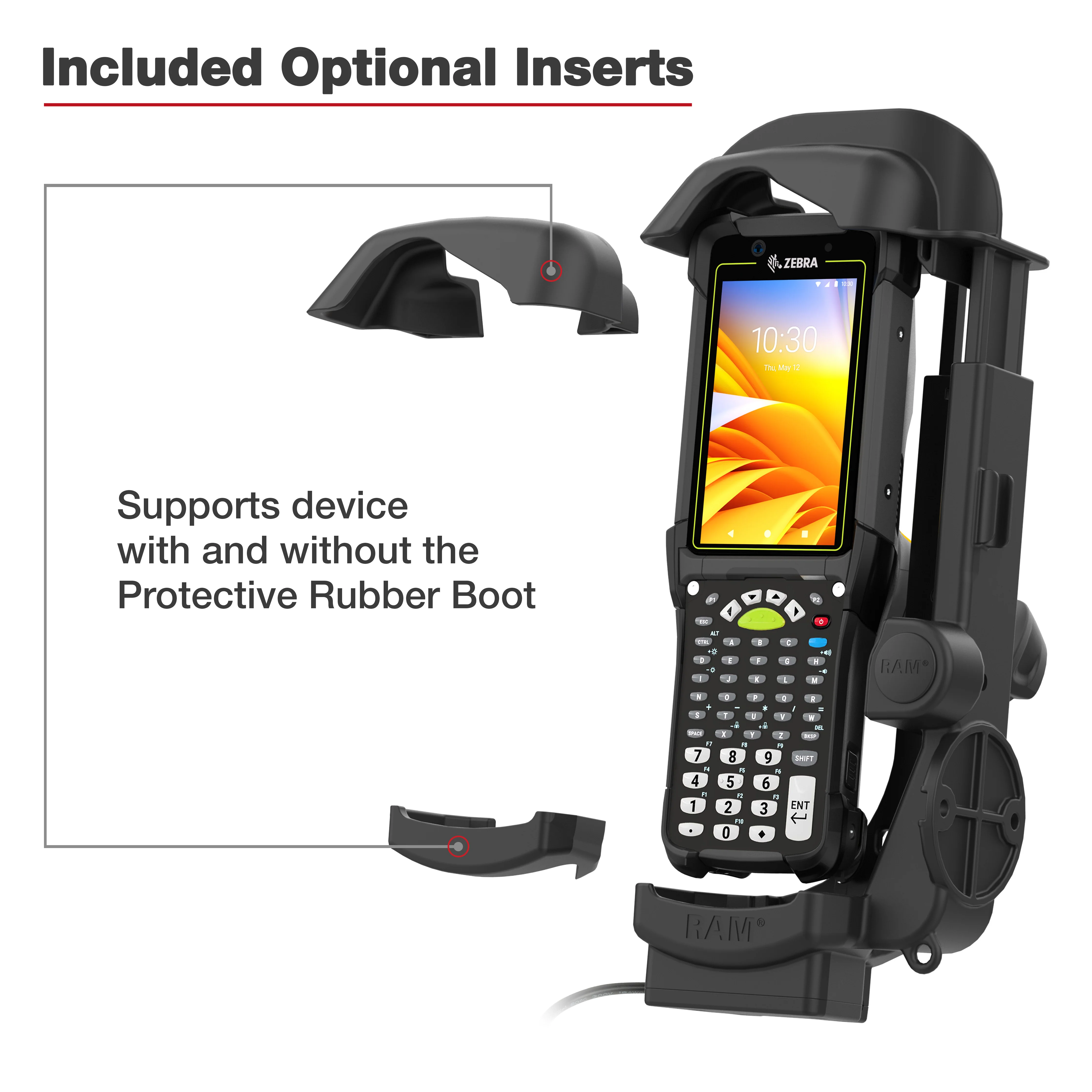 RAM® Powered Dock for Zebra MC9400 & MC9300 - Heated Pins - Image 6