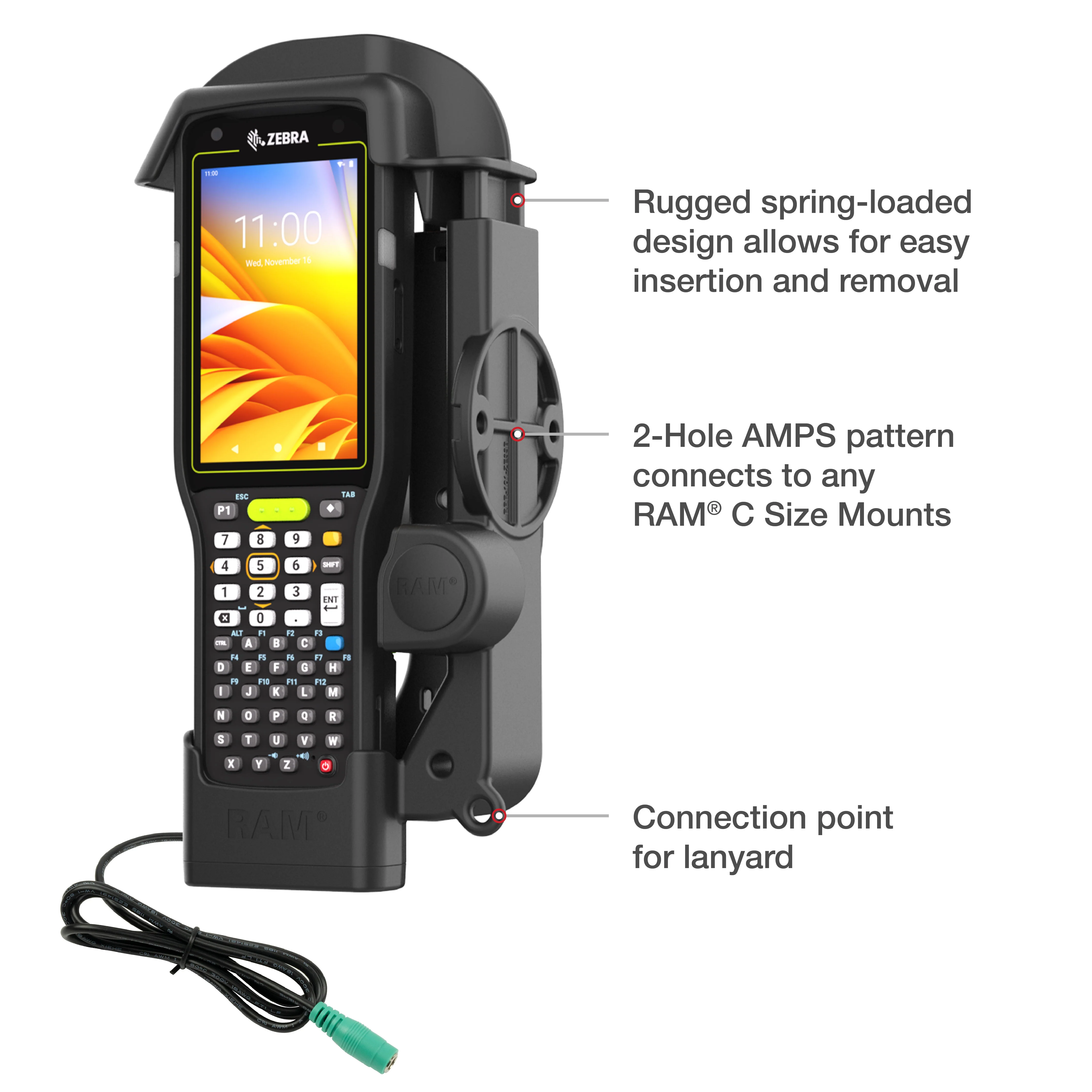 RAM® Powered Dock for Zebra MC3300/3400/3450 - Image 5
