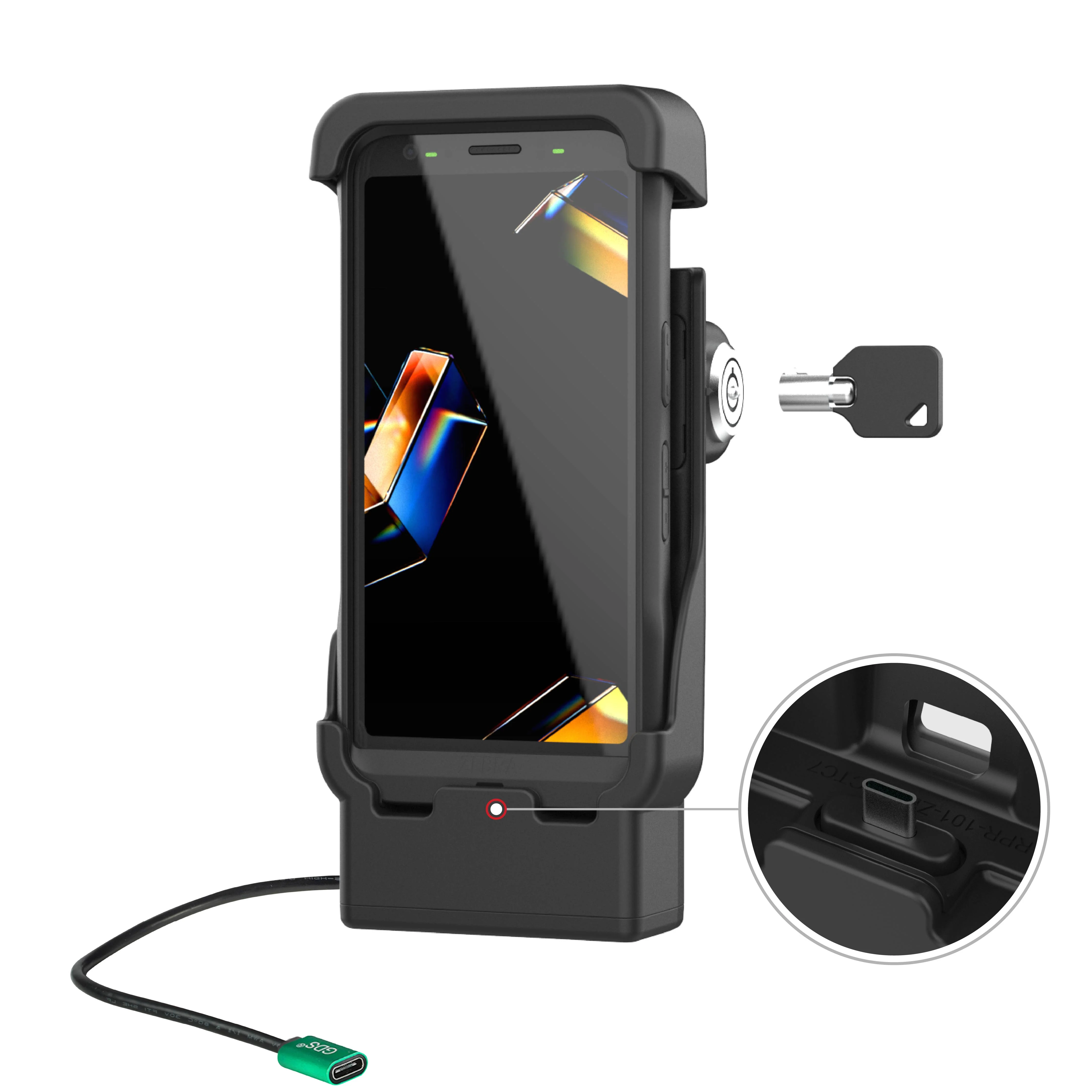 RAMĀ® Locking Powered Dock with USB-C for Zebra TC501