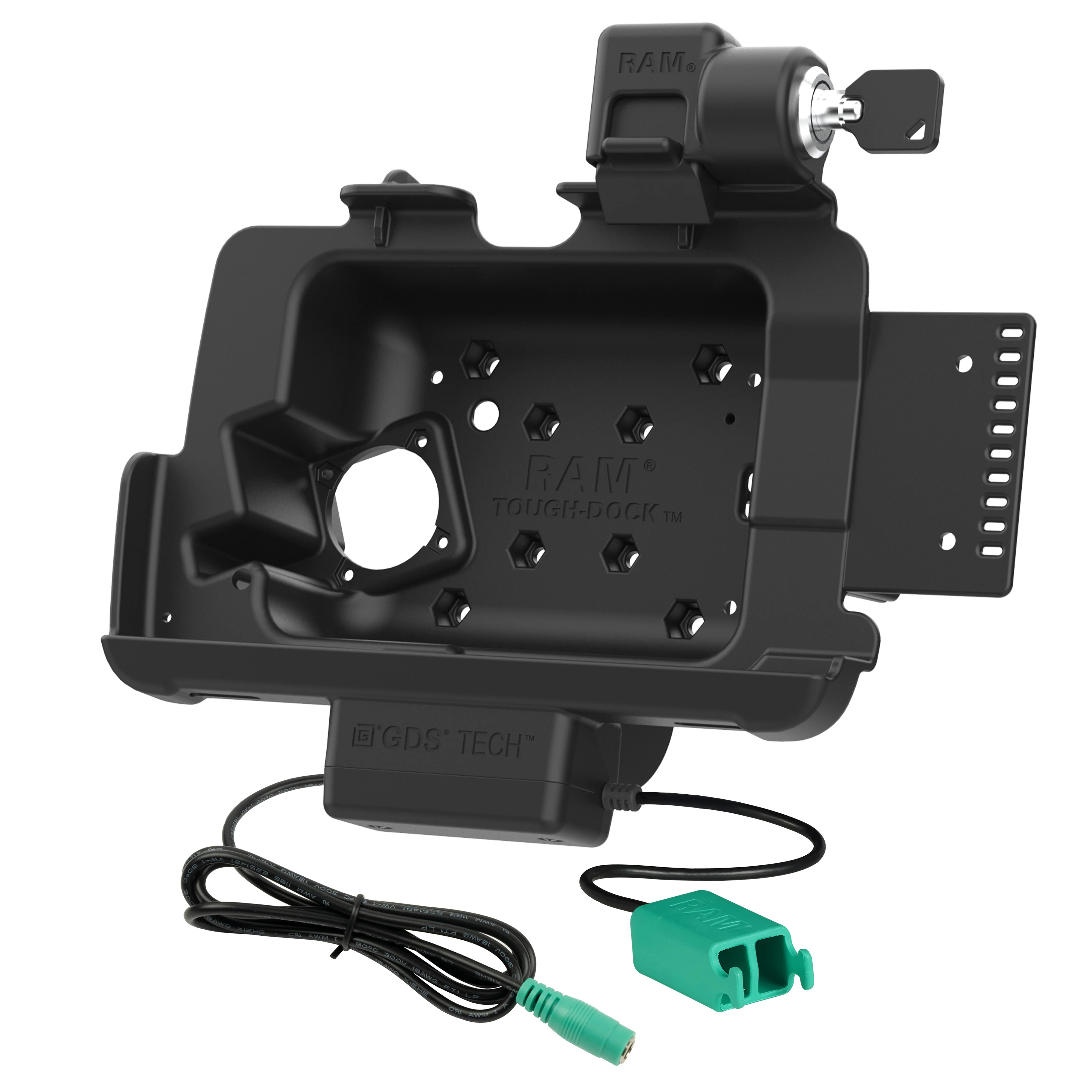 Locking RAM® Tough-Dock⢠Power + Dual USB for Zebra ET401 8" - Image 2