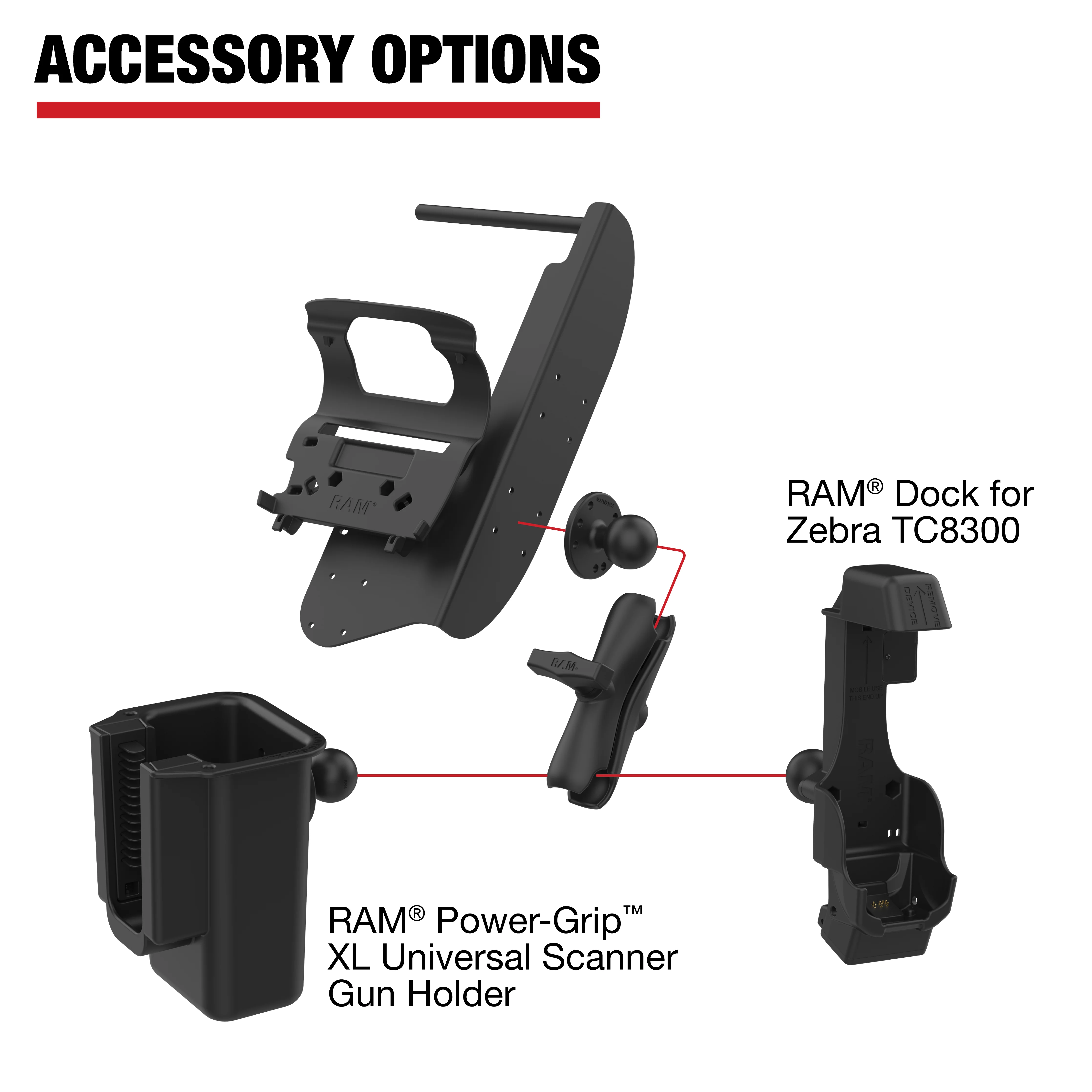 RAMĀ® Printer Mount with Paper Feed for Zebra ZQ630 Series - Image 6