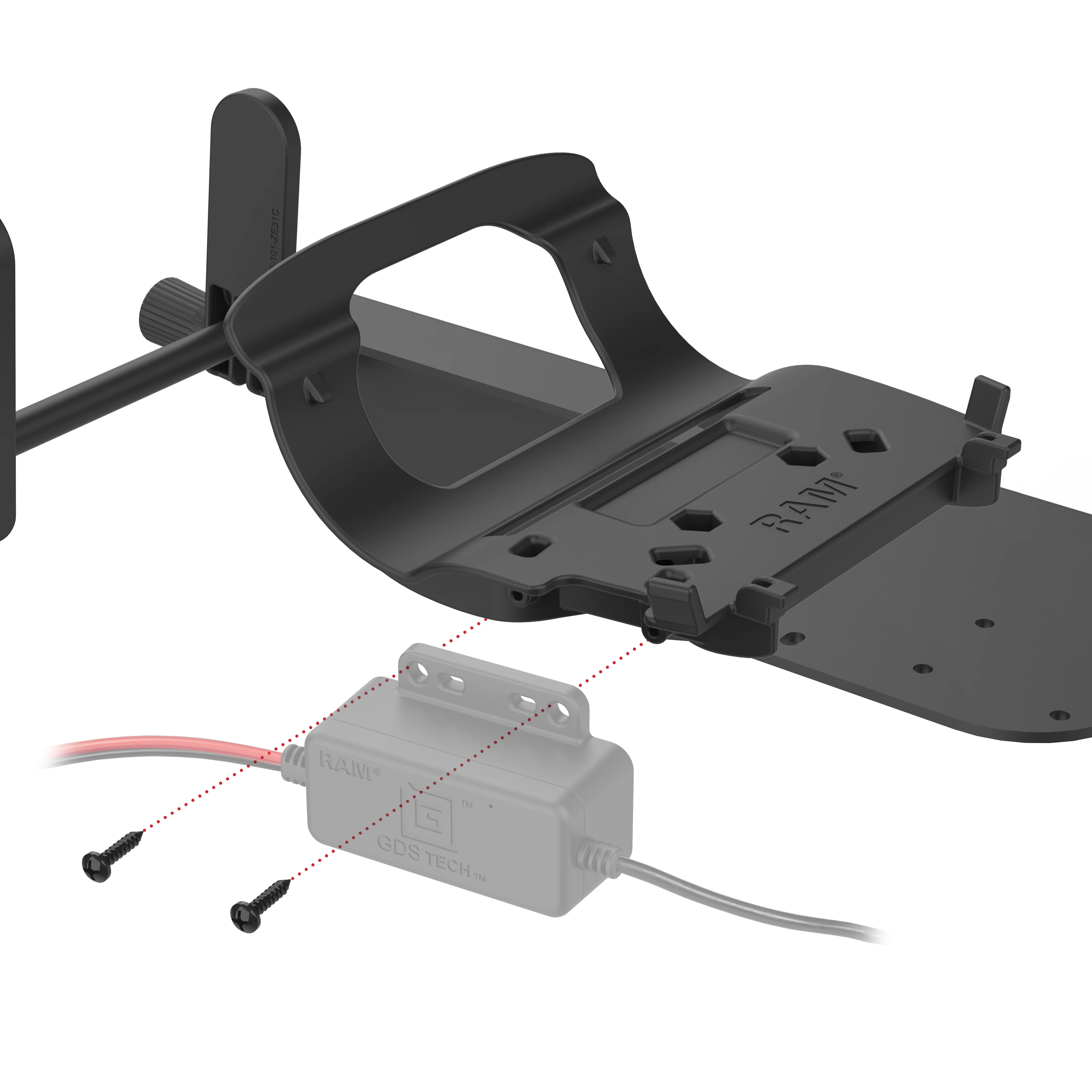 RAMĀ® Printer Mount with Paper Feed for Zebra ZQ630 Series - Image 7